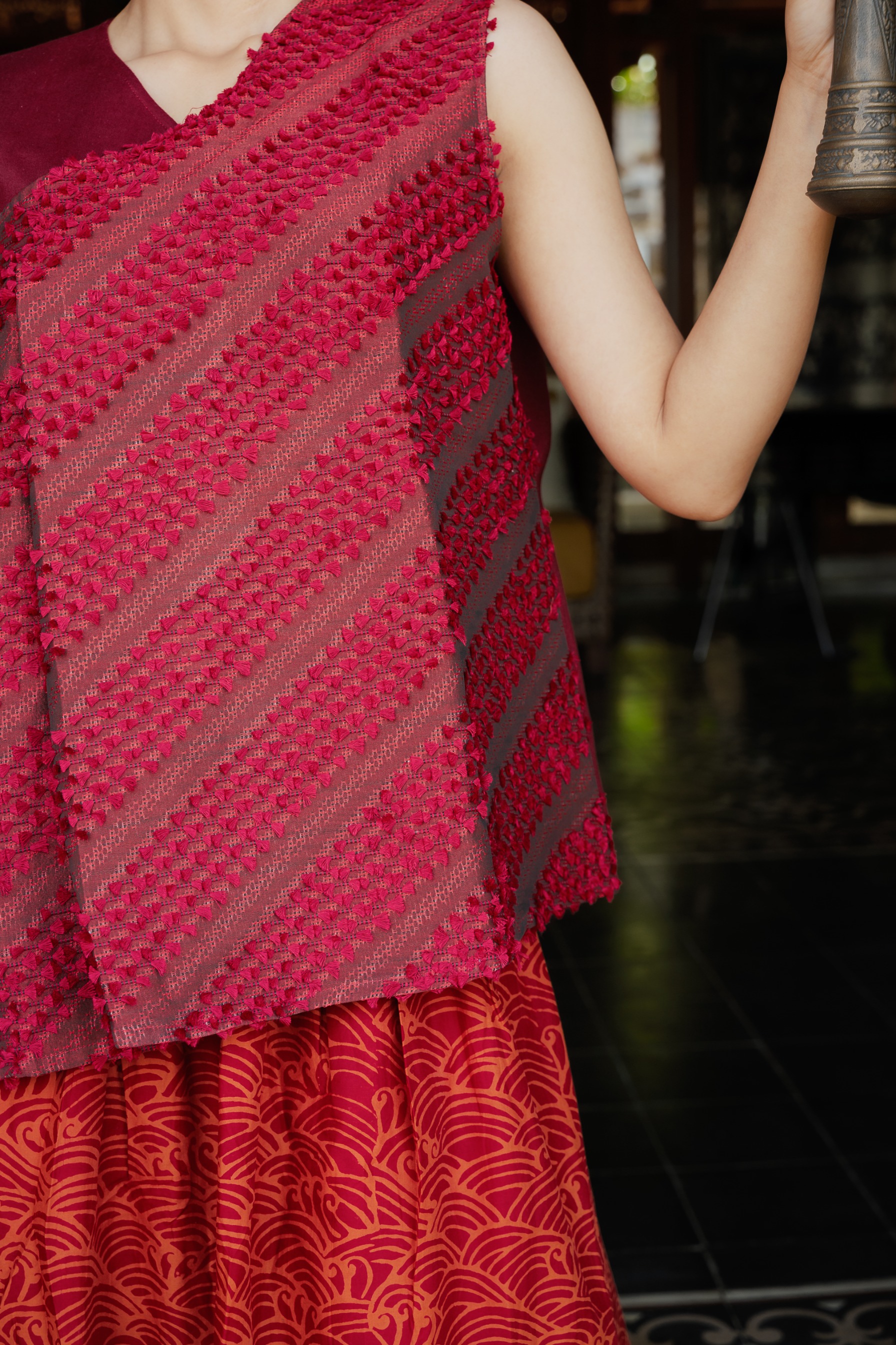 Boolao Vest Dumpling - Maroon