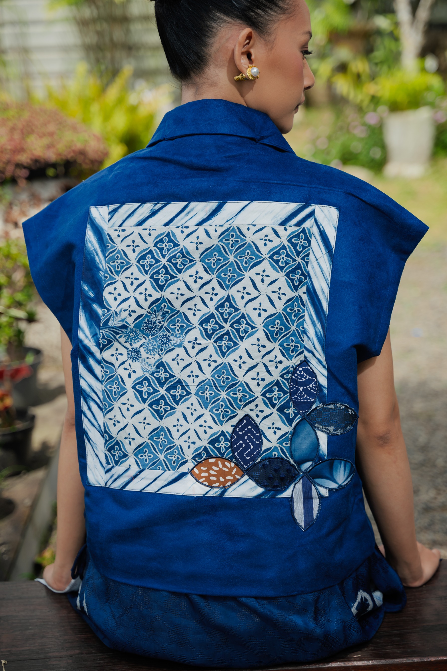 vest suede - blue