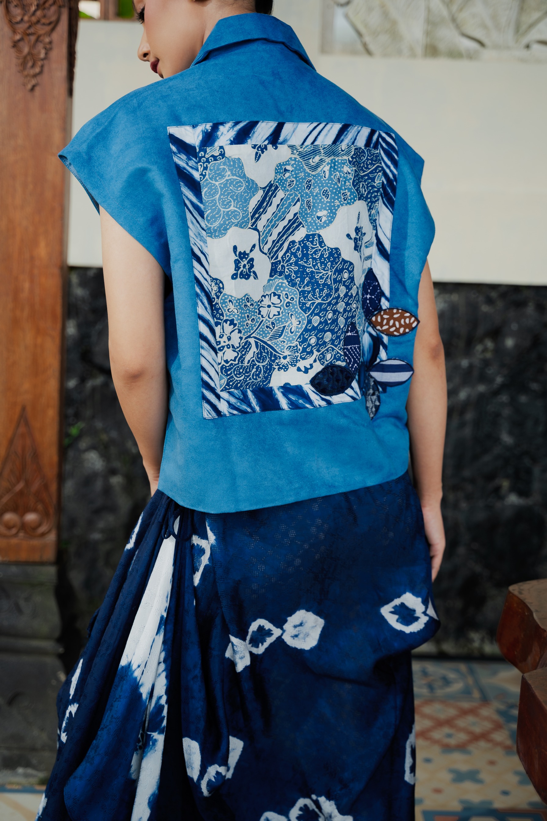 vest suede - blue