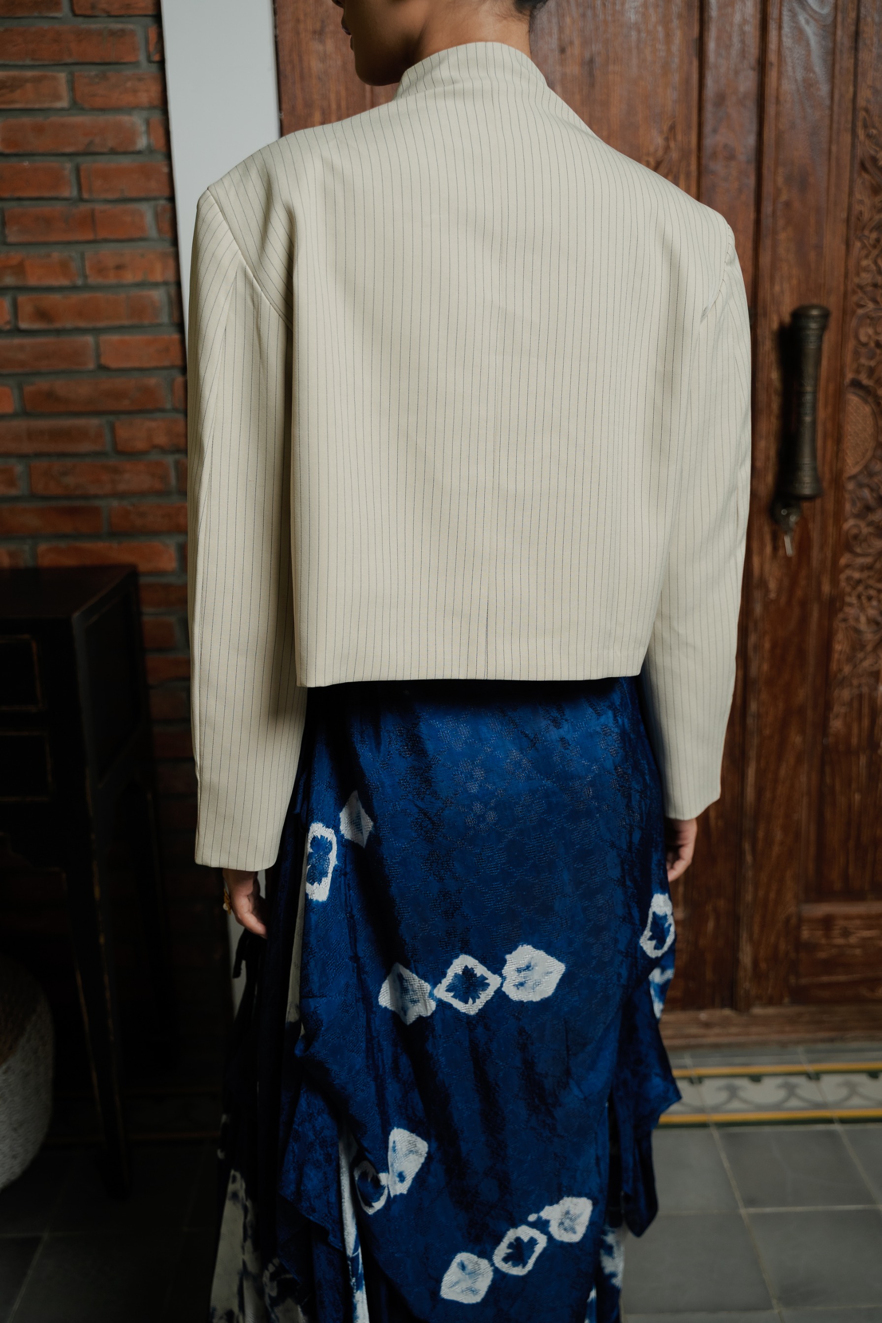 BOOLAO Beskap Outer Dropped Shoulder Boxy - cream