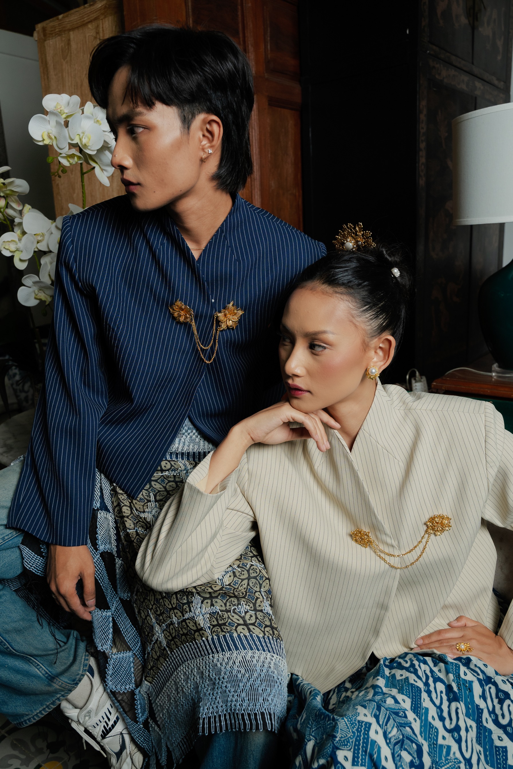 BOOLAO Beskap Outer Dropped Shoulder Boxy - cream