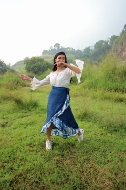 BOOLAO Shibori Wrap Skirt (Rok Nui Tie Dye)