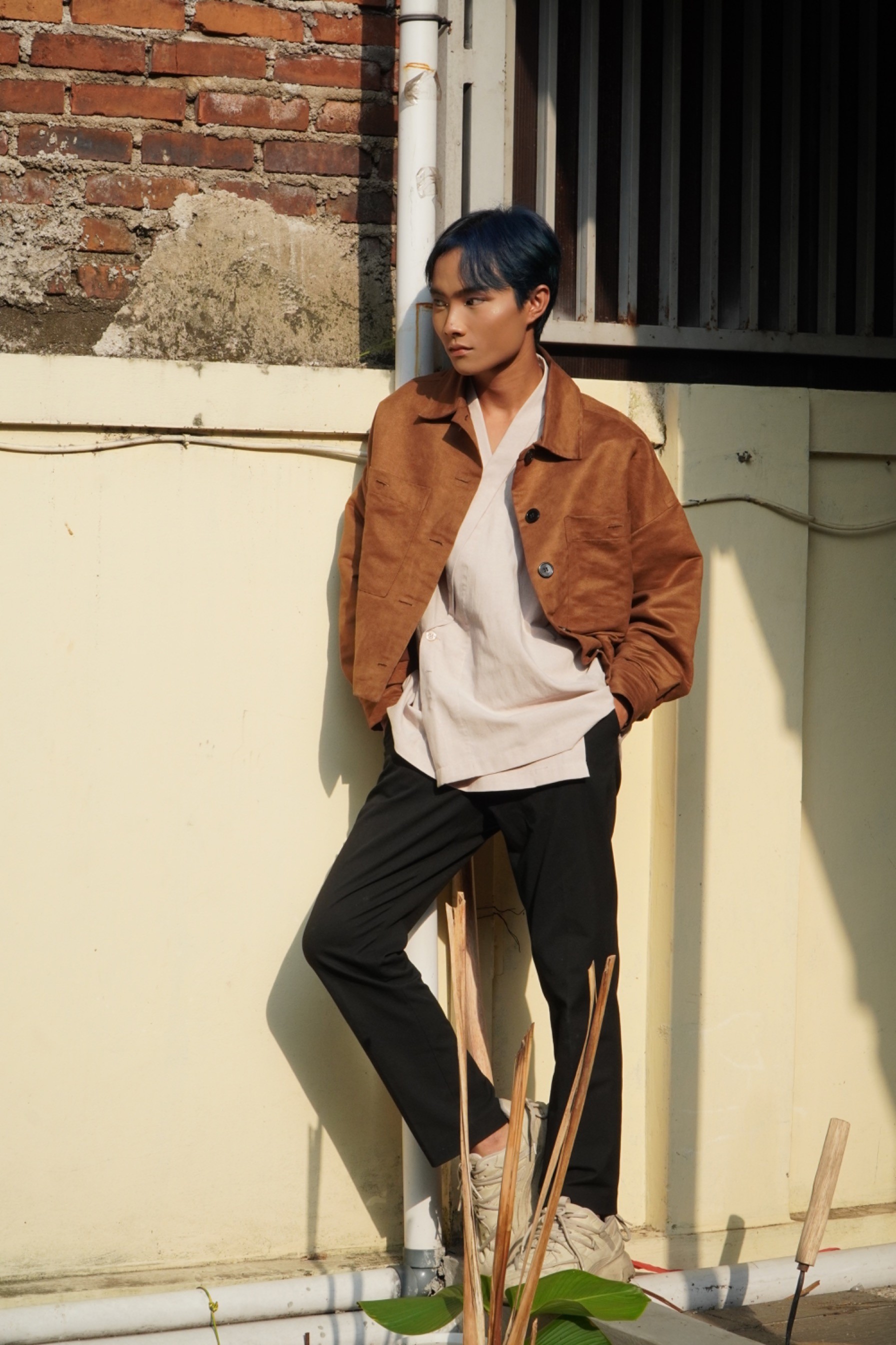 BOOLAO  Suede Oversize Jacket