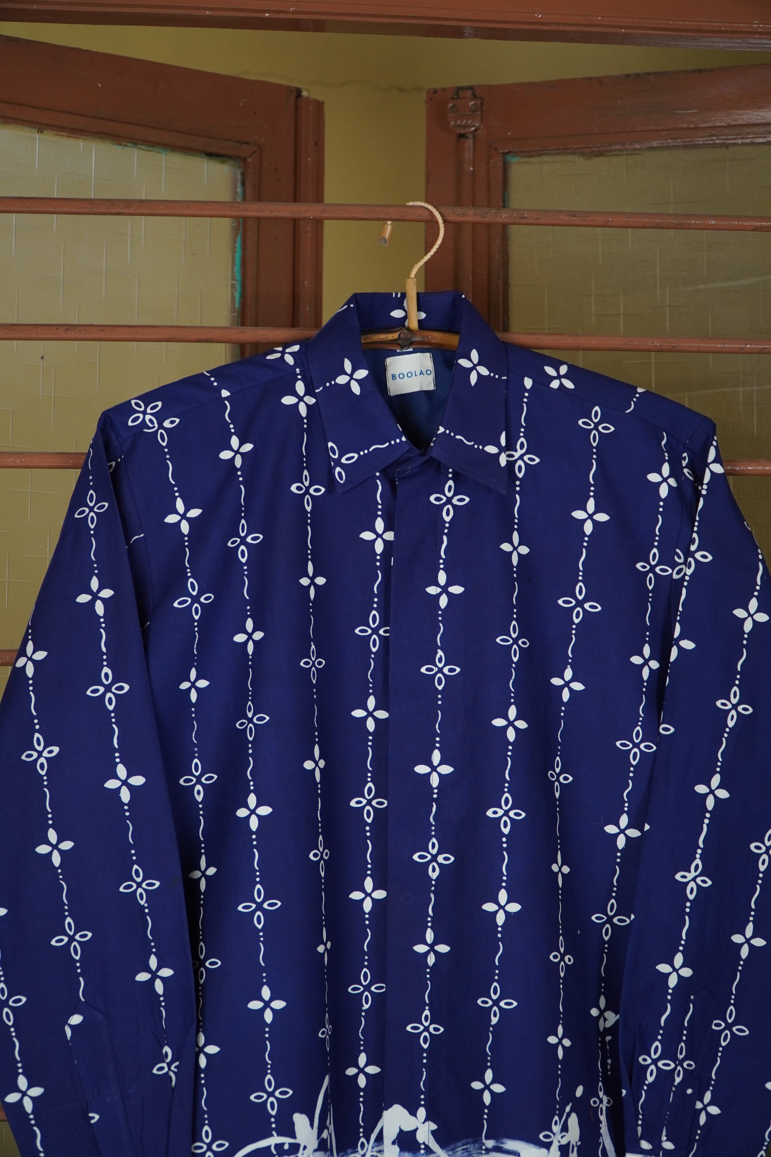 BOOLAO Kumeli Kemeja Panjang - Navy Blue