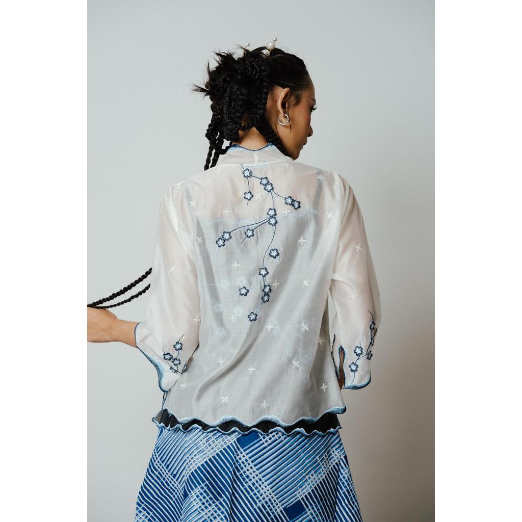 BOOLAO Kebaya Sakura 3D Embroidery - White