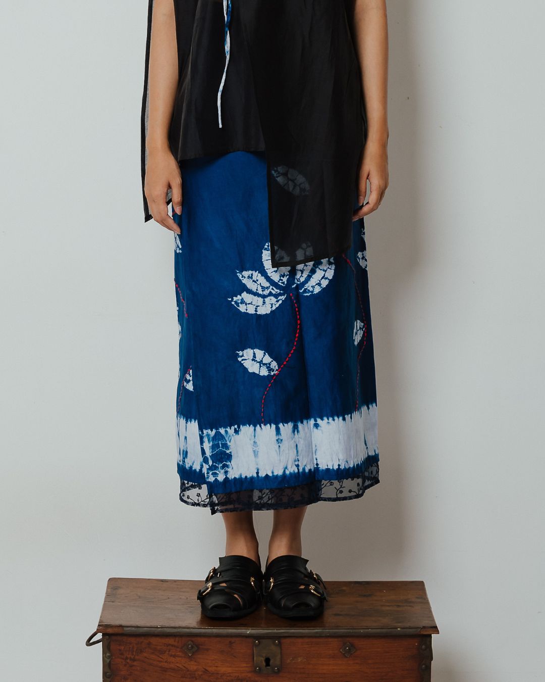 BOOLAO Lotus Saroong NUI Shibori Wrap Skirt (Rok Ikat Lilit)