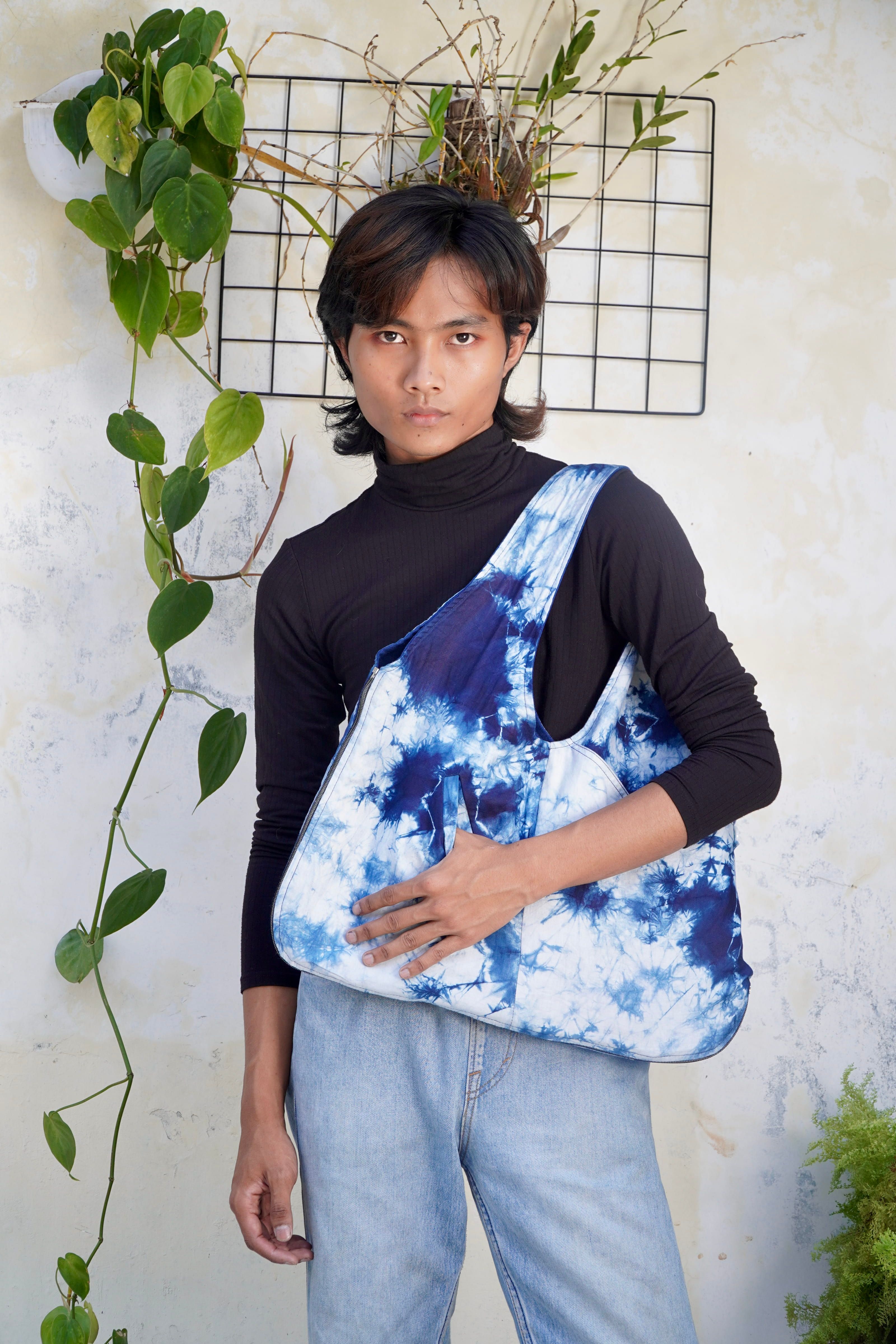BOOLAO Totebag Vest Reversible Tie Dye Shibori