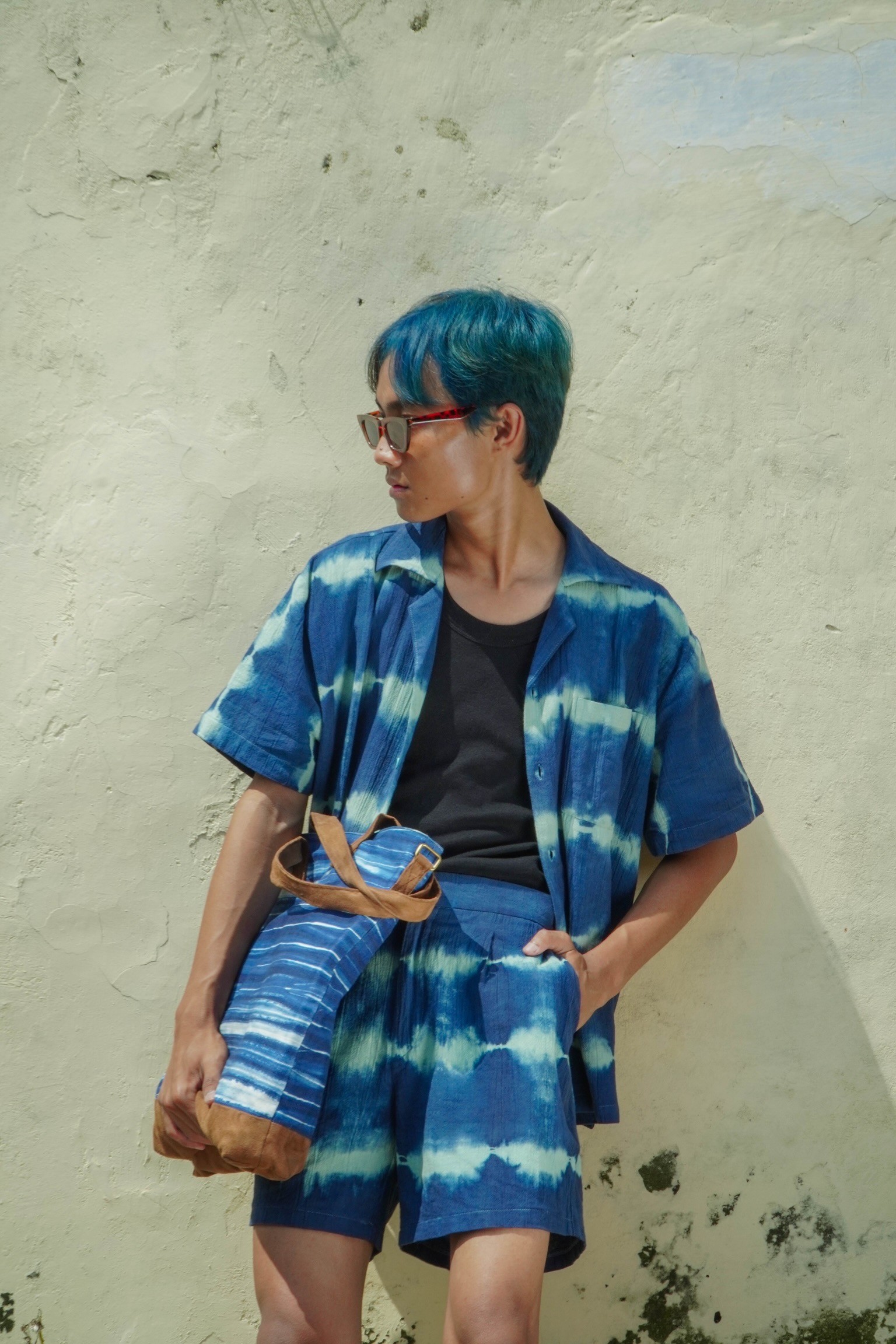 BOOLAO Kemeja Tie Dye Linen  (Bowling Shirt) - Buttons Down