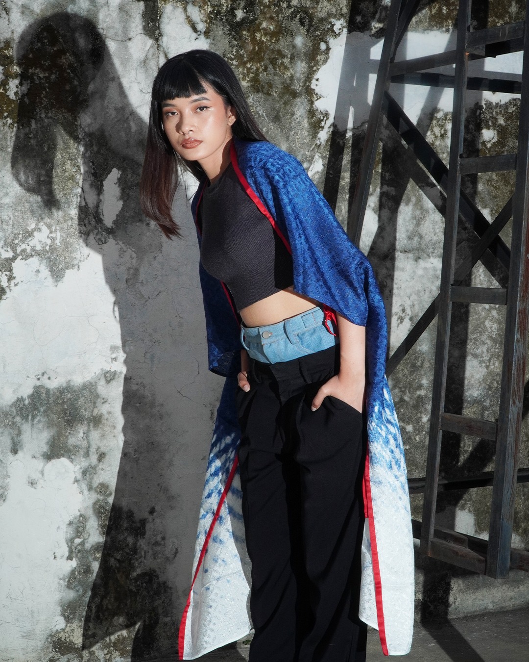 BOOLAO Outer Scarf Kanoko Tie Dye Shibori