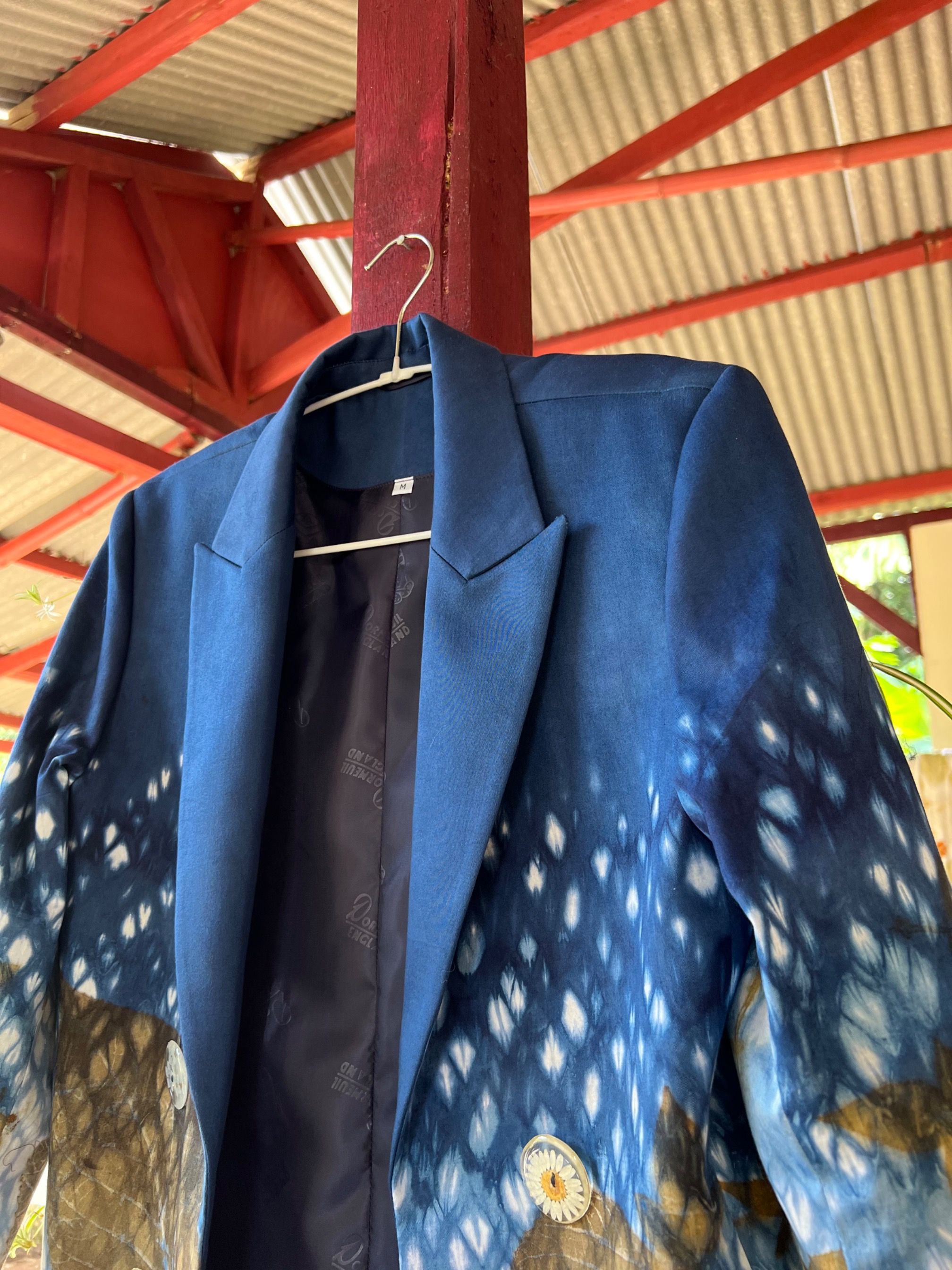 BOOLAO Ombre Peak Blazer Shibori on Ecoprint