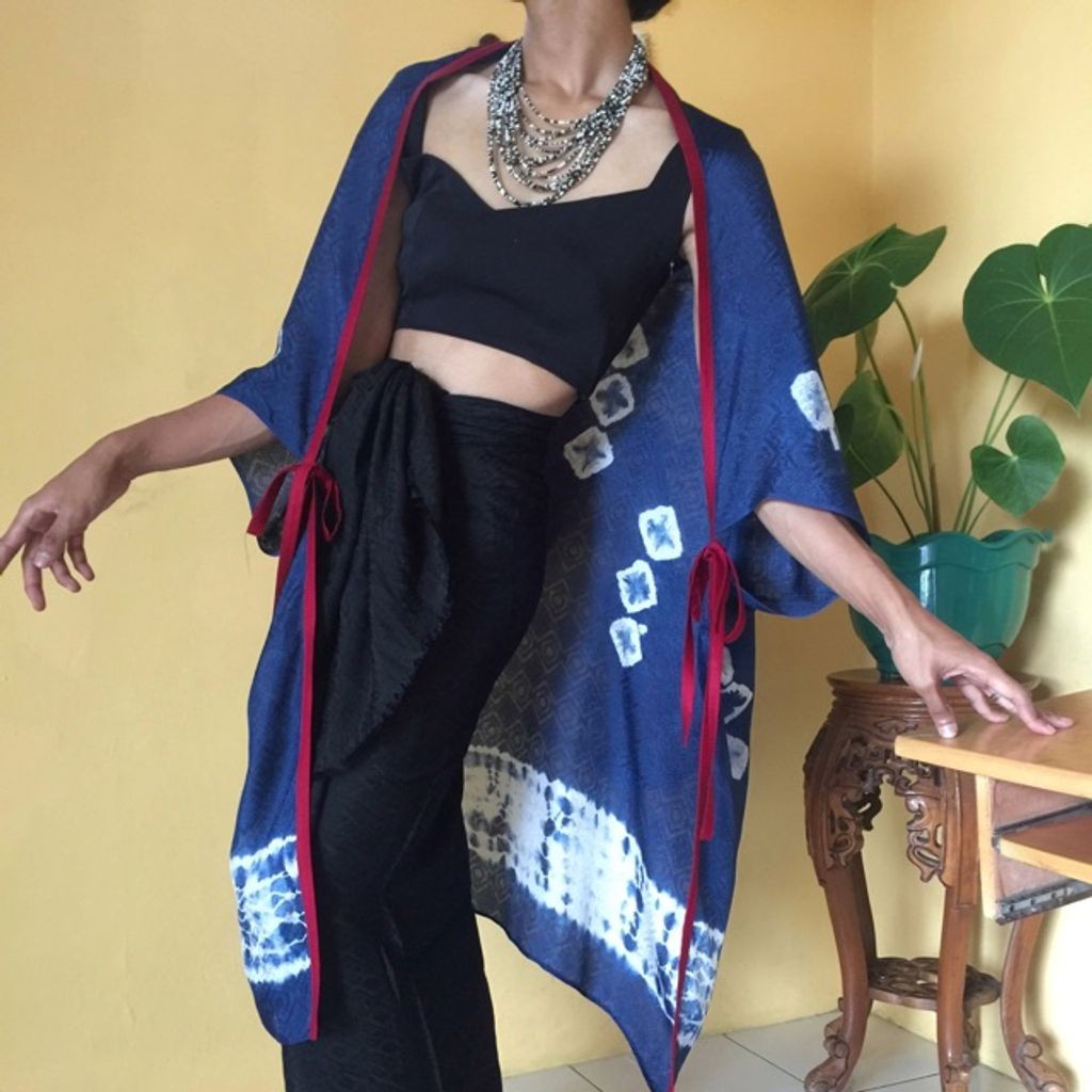 BOOLAO Outer Scarf Kanoko Tie Dye Shibori