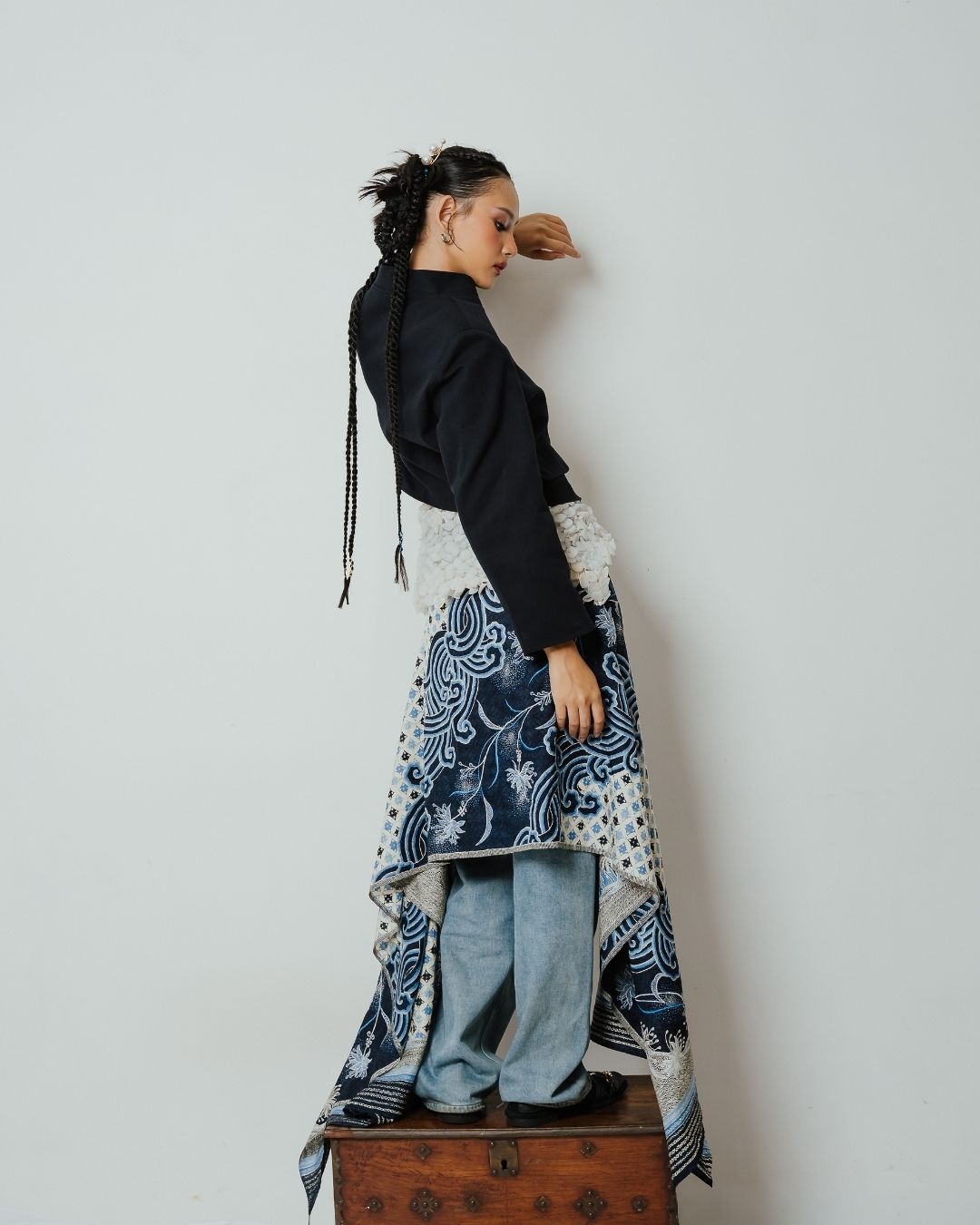 Boolao Beskap Janggan Genderless Denim Heritage - Black