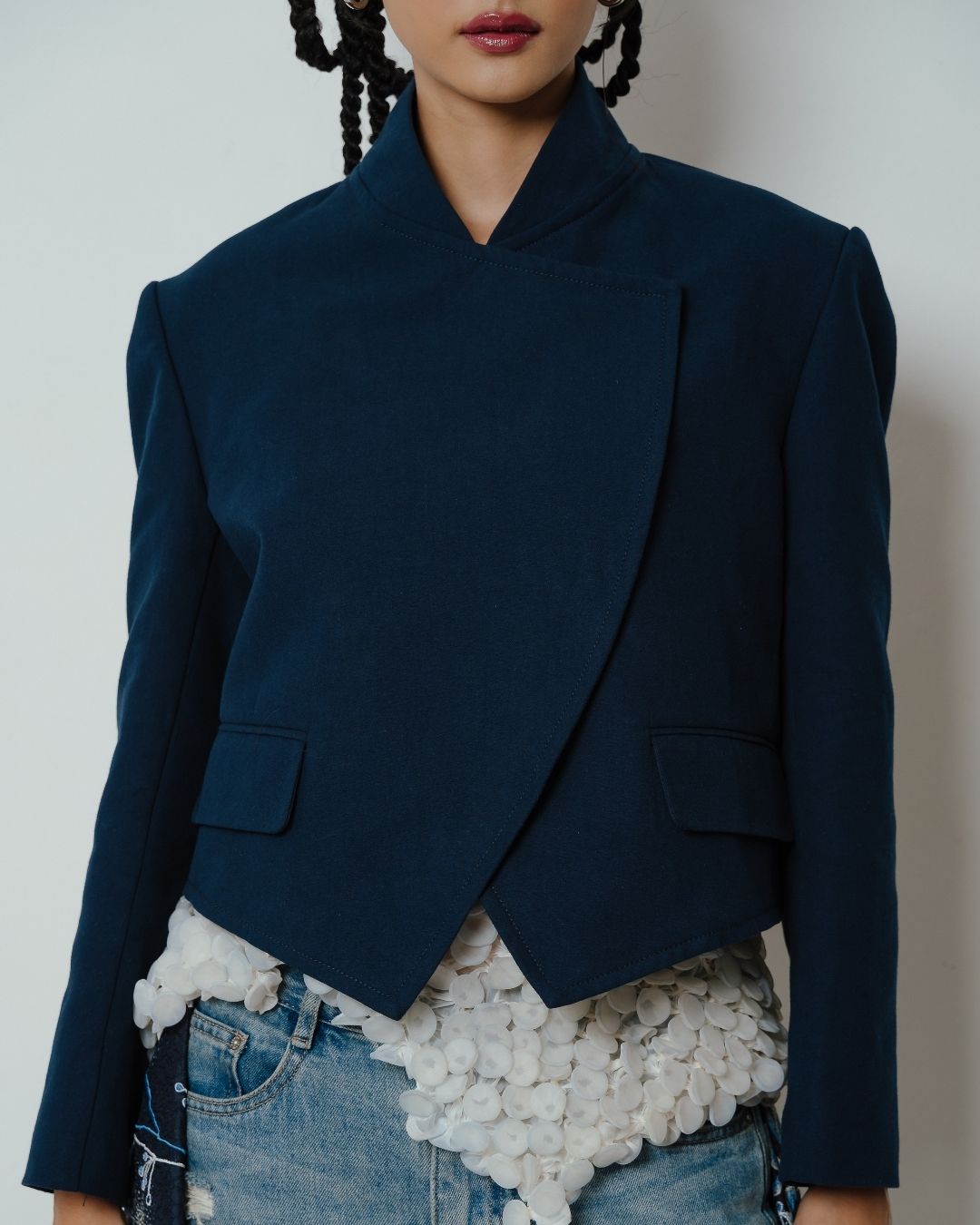 Boolao Beskap Janggan Genderless Denim Heritage - Navy