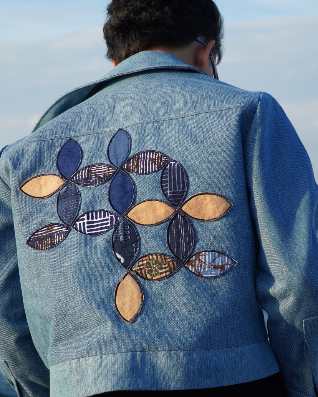 BOOLAO Clover Jacket Patchwork Embroidery - Jeans