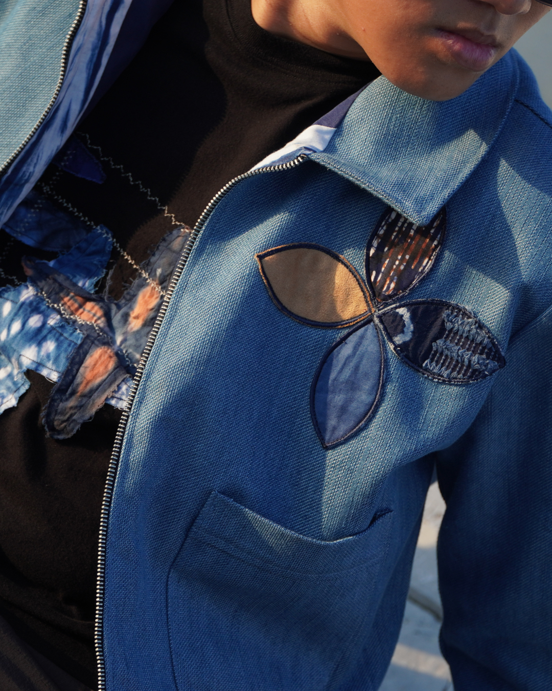BOOLAO Clover Jacket Patchwork Embroidery - Jeans