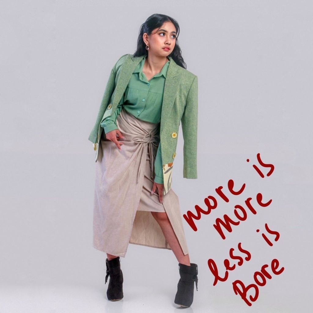 BOOLAO Picnic Panic Linen Rok Serut - Beige