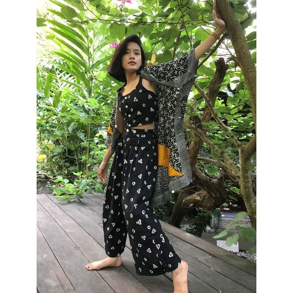 Boolao Hakama Pallazo Jumputan Pants (Celana Kulot Jumputan)