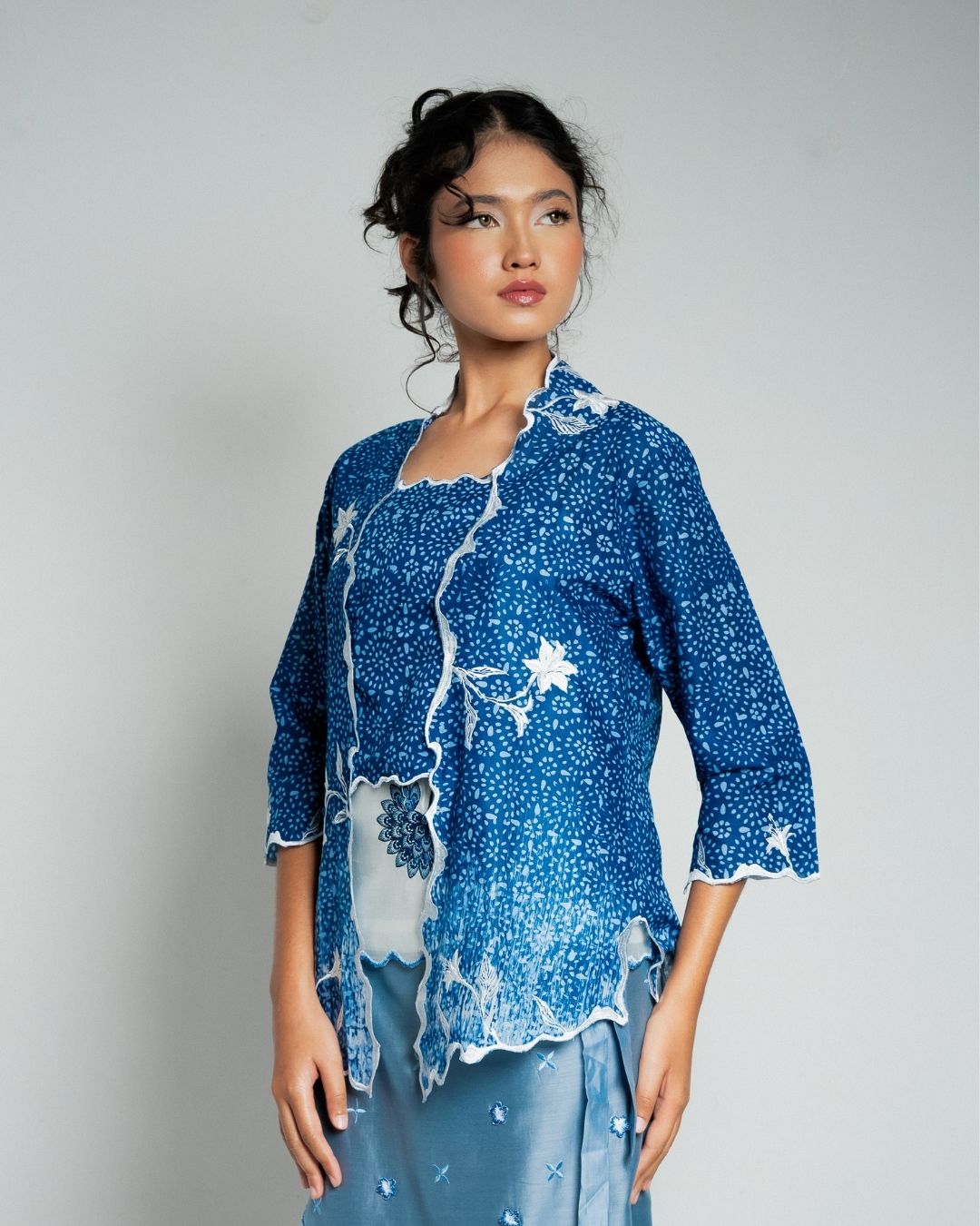 BOOLAO Outer Kebaya Batik Cap Detachable (Kebaya Bongkar Pasang)