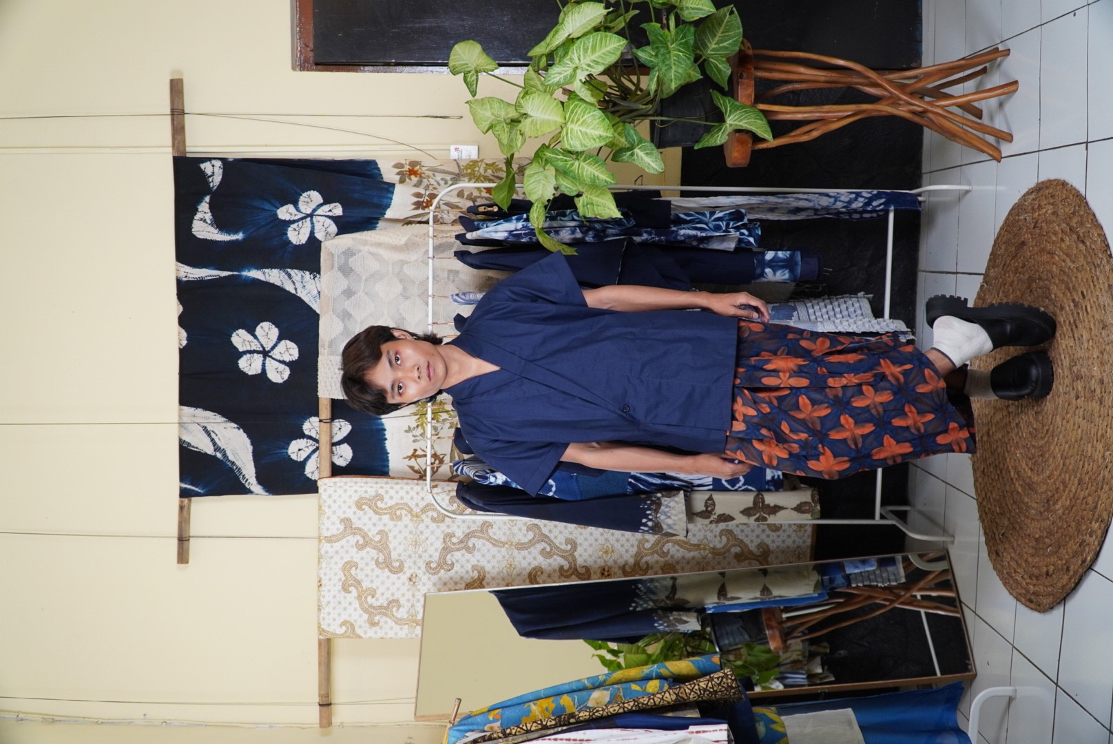 BOOLAO Kemeja Haori - Navy