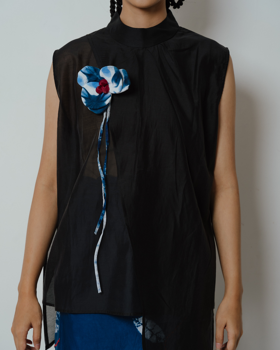 Blouse Nawang Wulan - Black (Tanpa tangan)