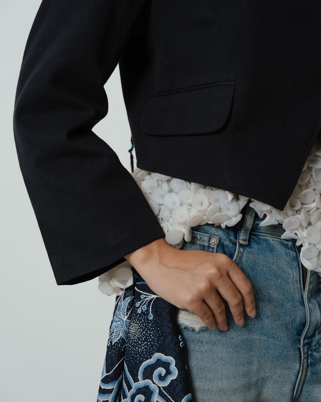 Boolao Beskap Janggan Genderless Denim Heritage - Black