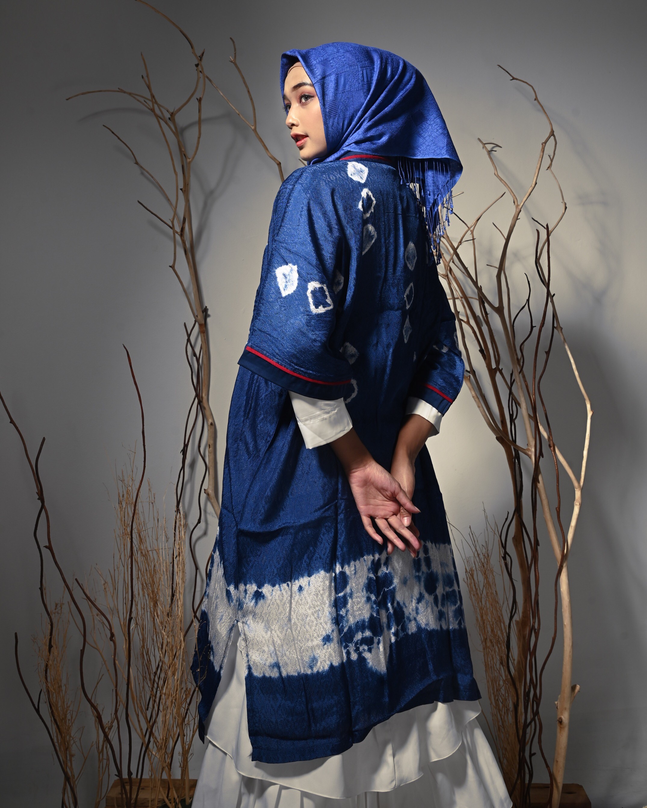 BOOLAO  Kanoko Midi Outer Shibori
