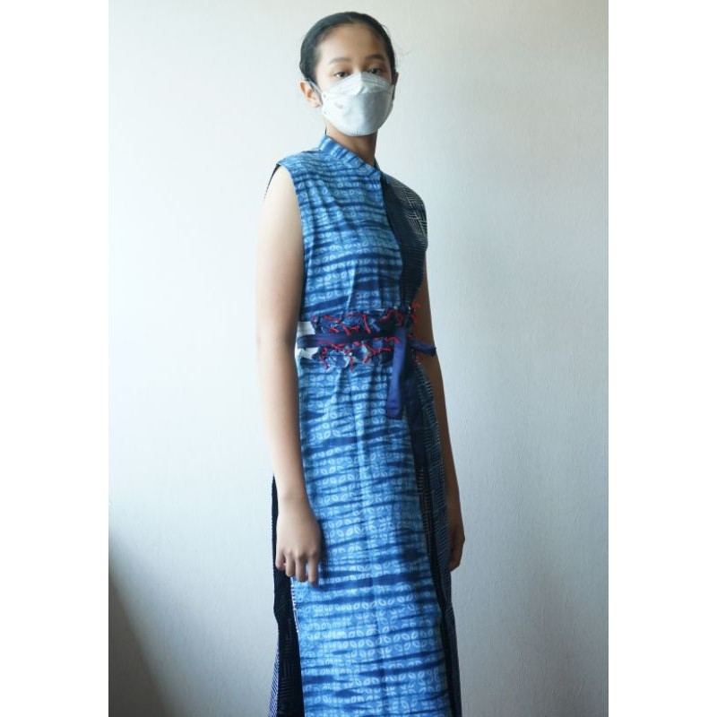 BOOLAO Outer Panjang Tie Dye on Batik Arajime (Cardigan Shibori Batik)