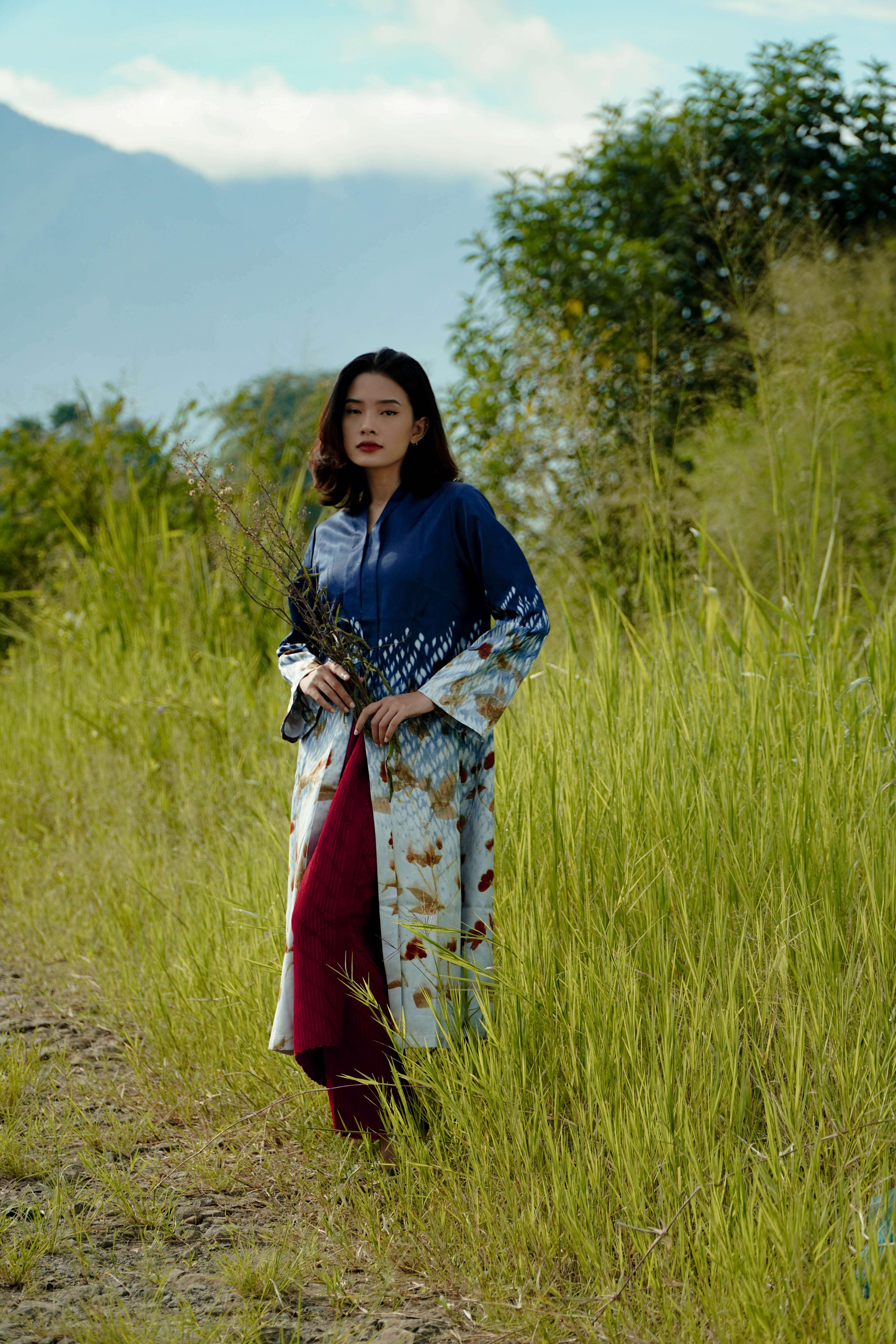 BOOLAO Encim Kebaya Shibori on Ecoprint Silk