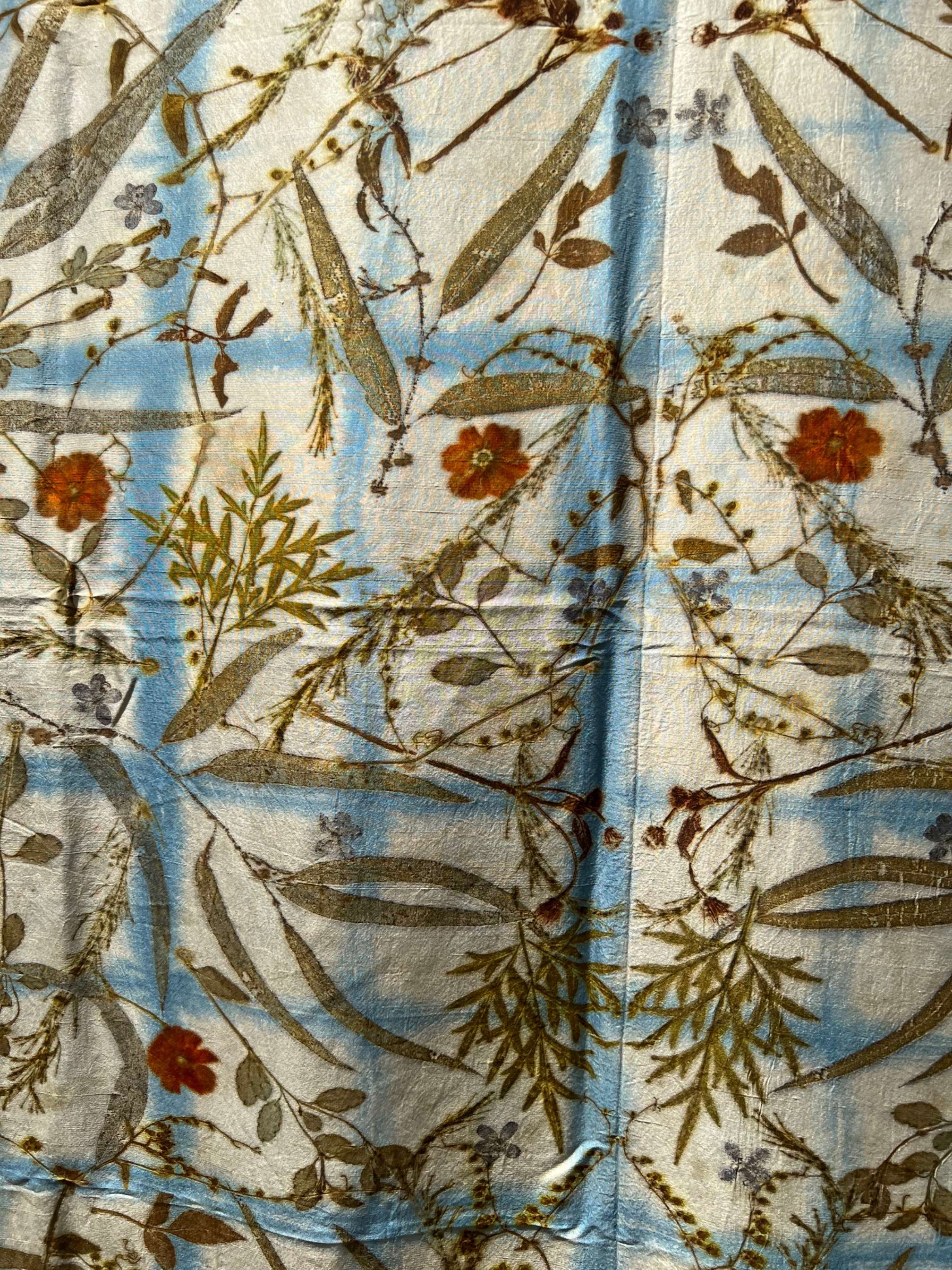 BOOLAO Textile Shibori on Silk Ecoprint
