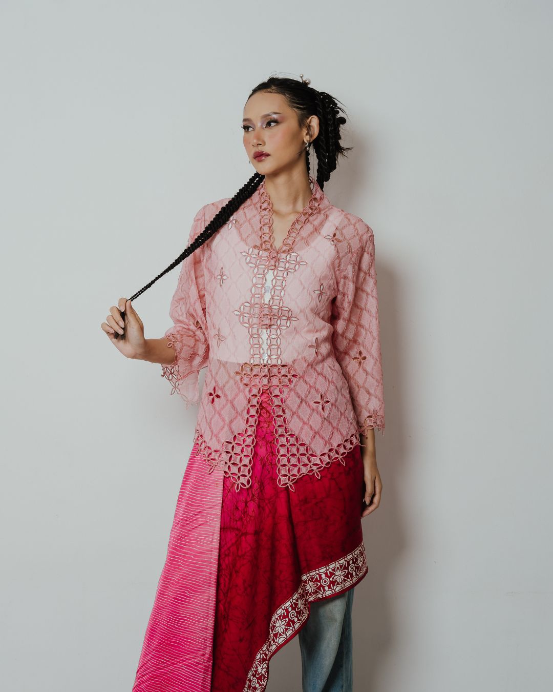 BOOLAO Kebaya Seribu Kawung - Pink