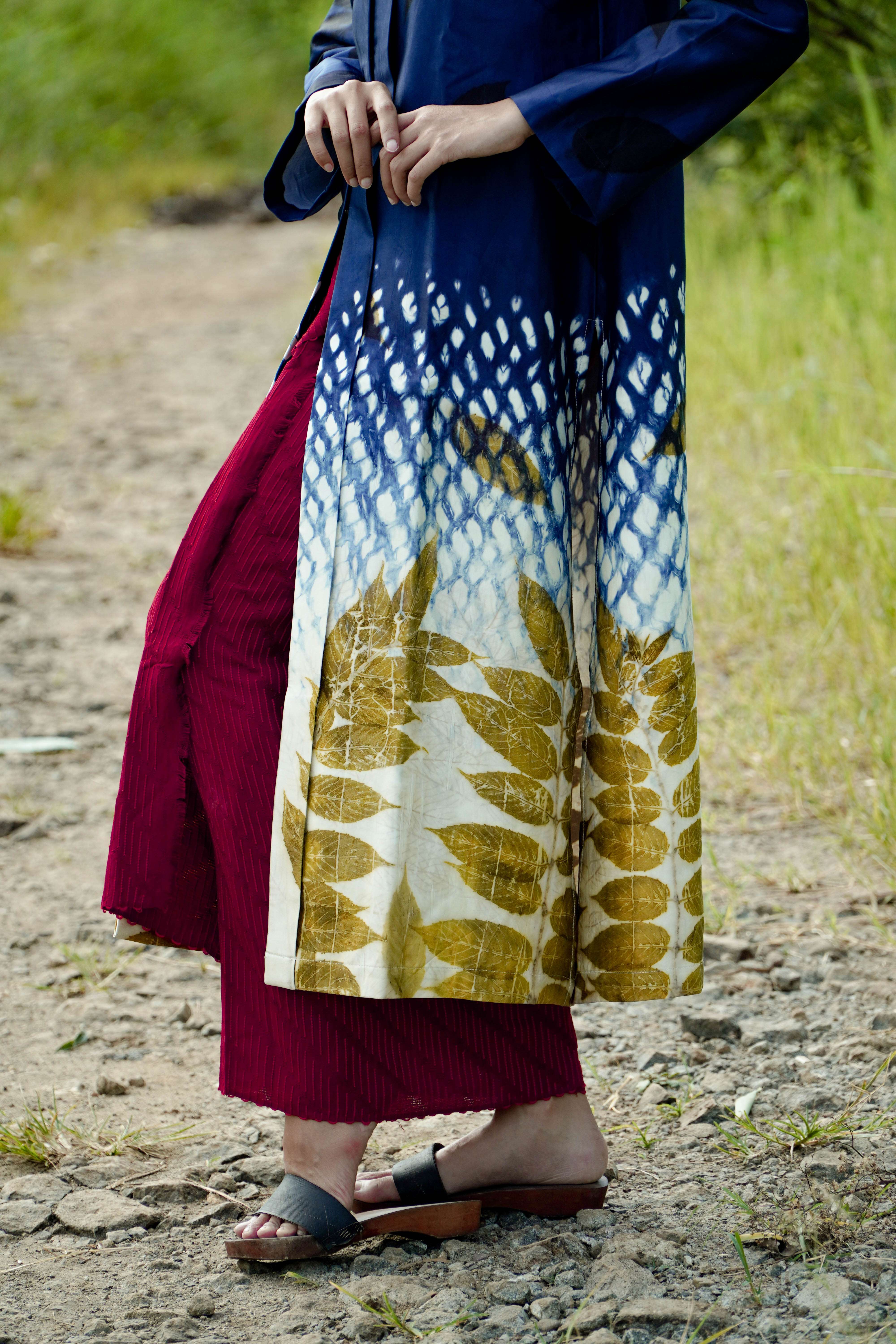 BOOLAO Encim Kebaya Shibori on Ecoprint Silk