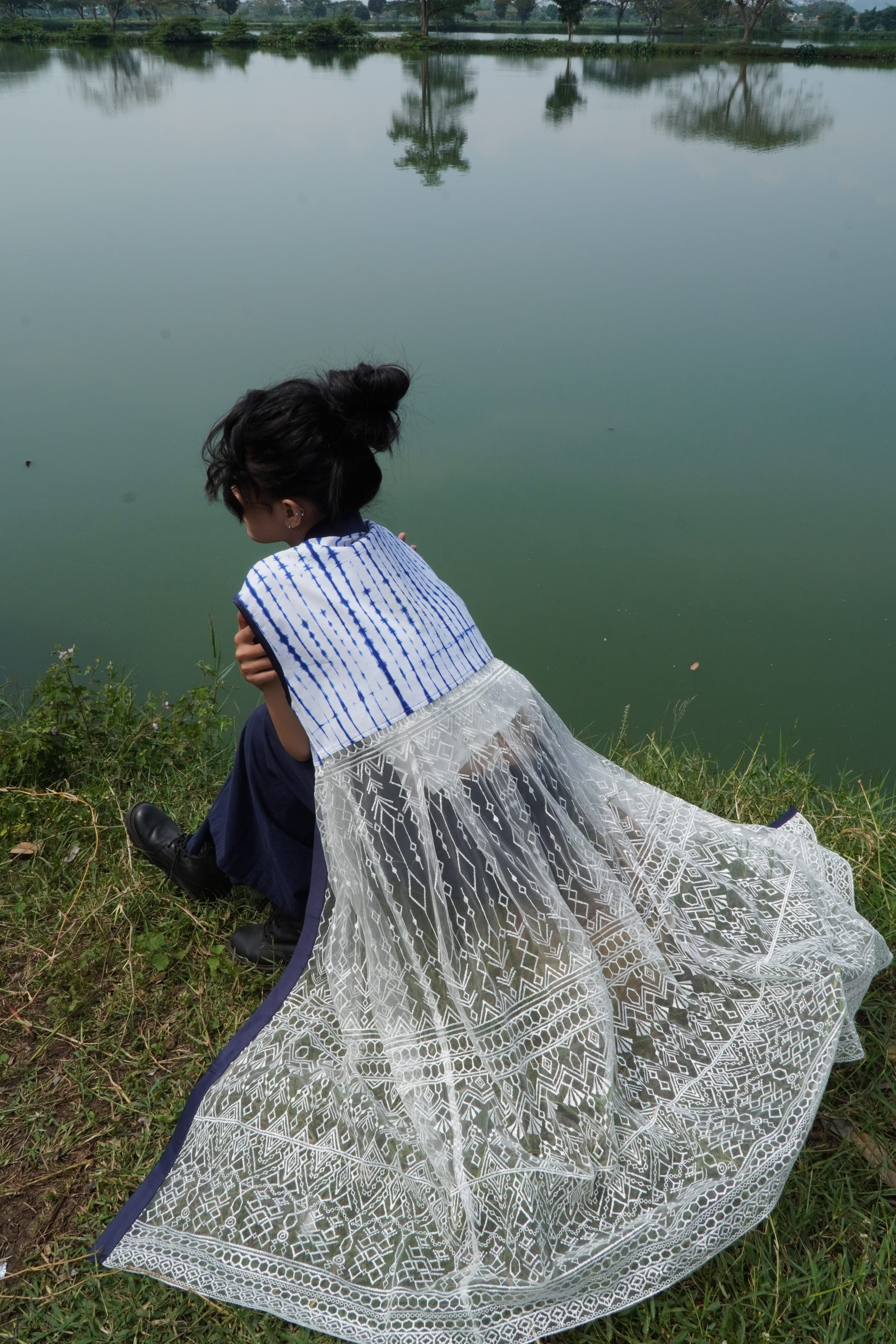 BOOLAO HAN Suji Shibori Outer Rintik Embroidery