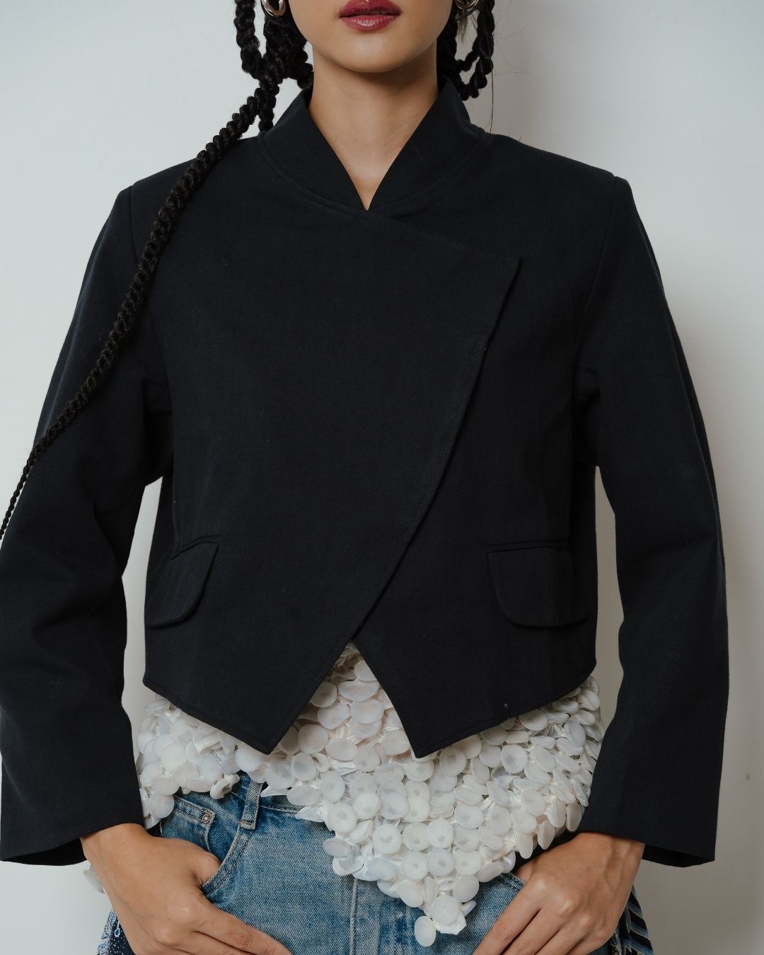 Boolao Beskap Janggan Genderless Denim Heritage - Black
