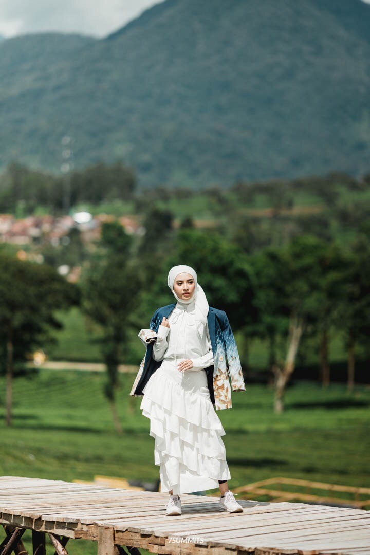 BOOLAO Blazer Ombre Shibori on Ecoprint