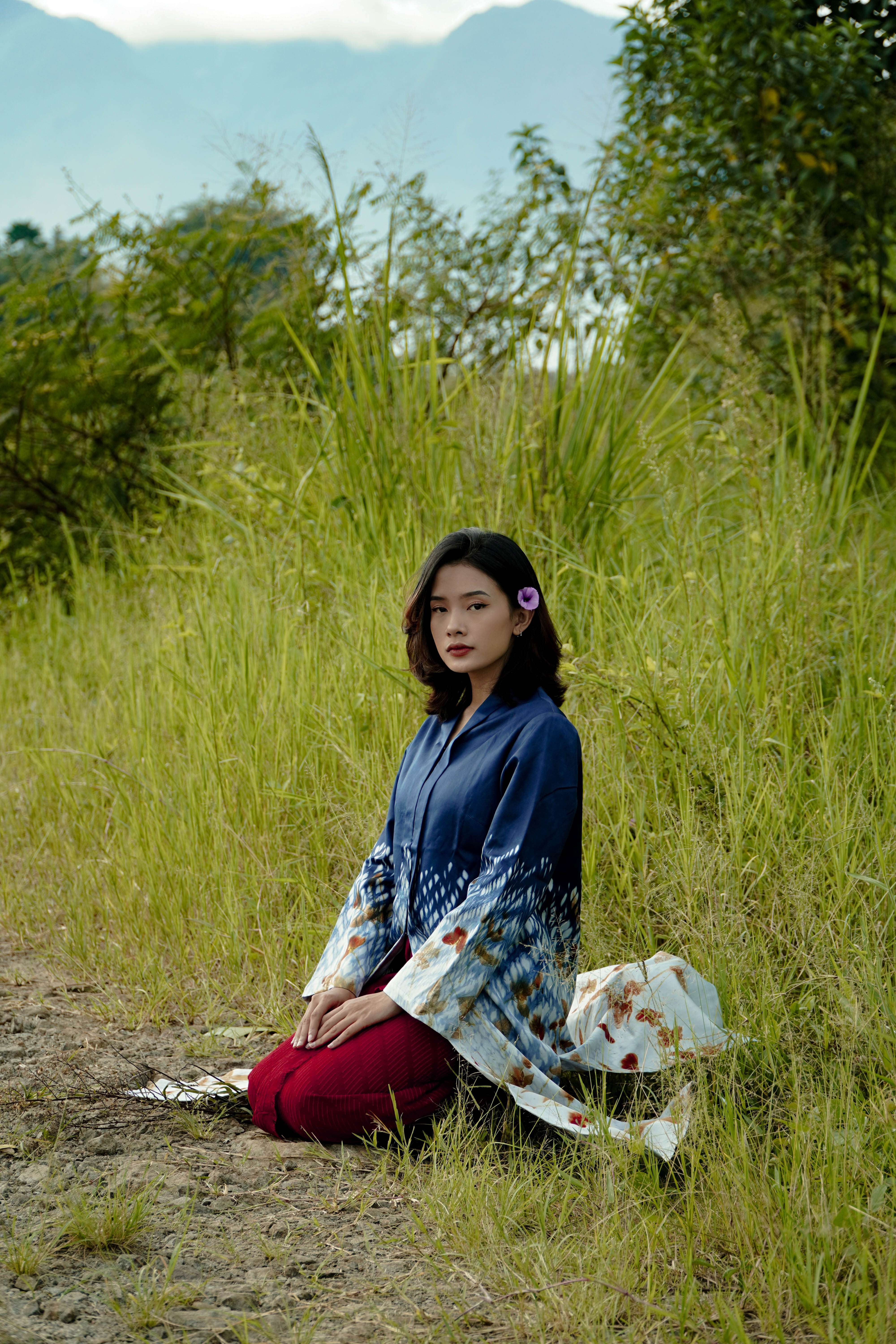 BOOLAO Encim Kebaya Shibori on Ecoprint Silk
