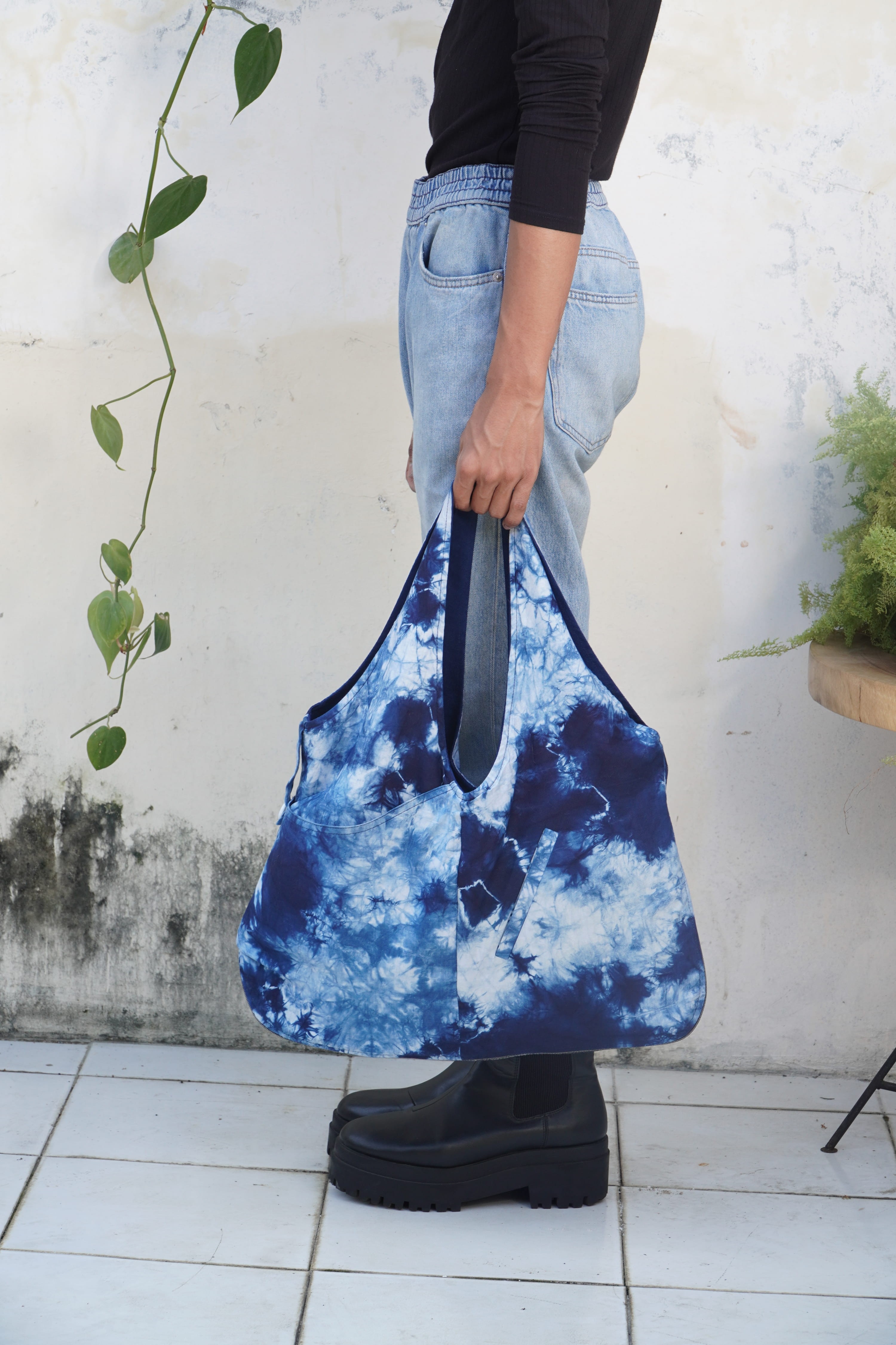 BOOLAO Totebag Vest Reversible Tie Dye Shibori