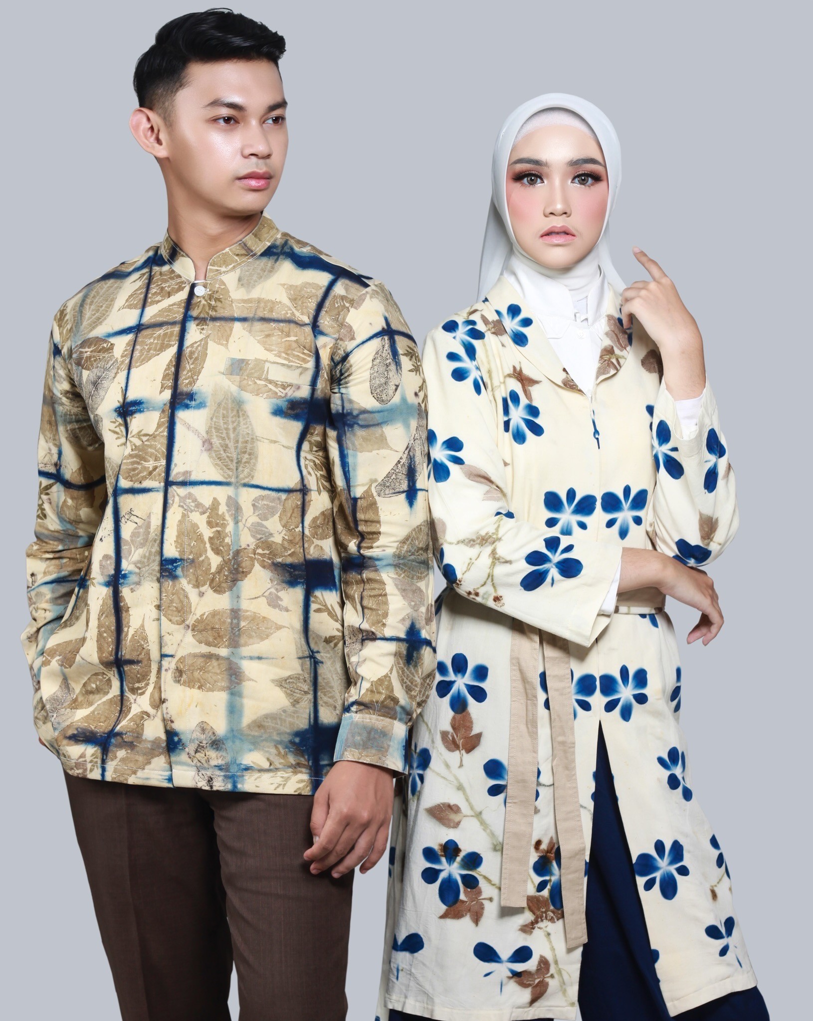 BOOLAO Kebaya Tunik Sekka Shibori on Ecoprint