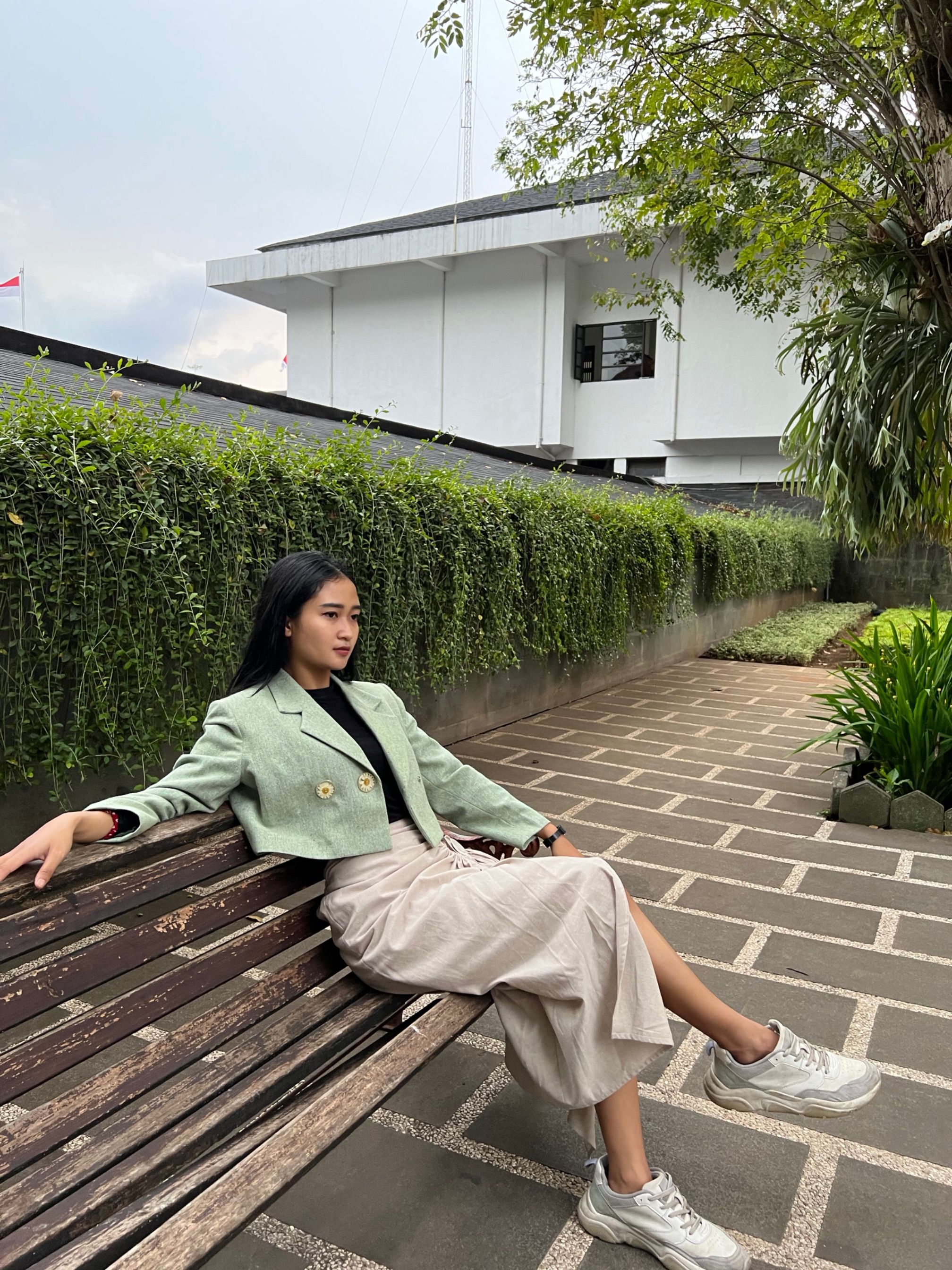 Pcnic Panic Crop Blazer - Matcha