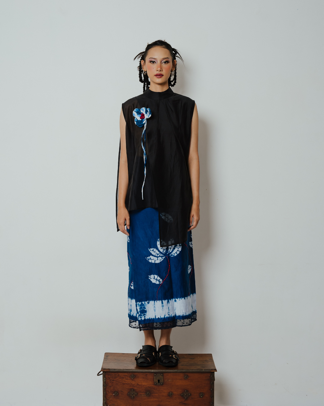 Blouse Nawang Wulan - Black (Tanpa tangan)