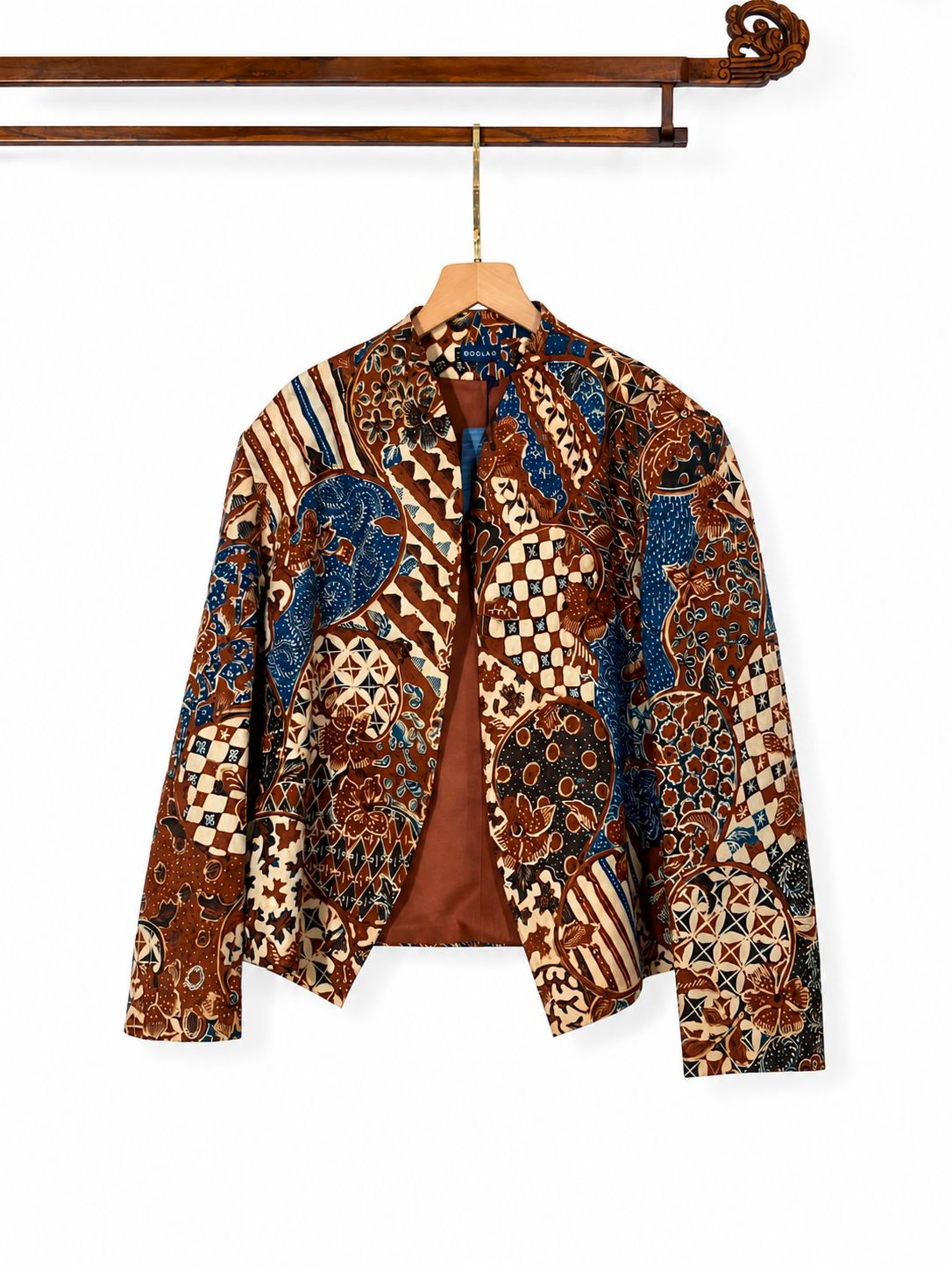 BOOLAO WARLAMI Cropped Beskap Batik Tulis - Brown