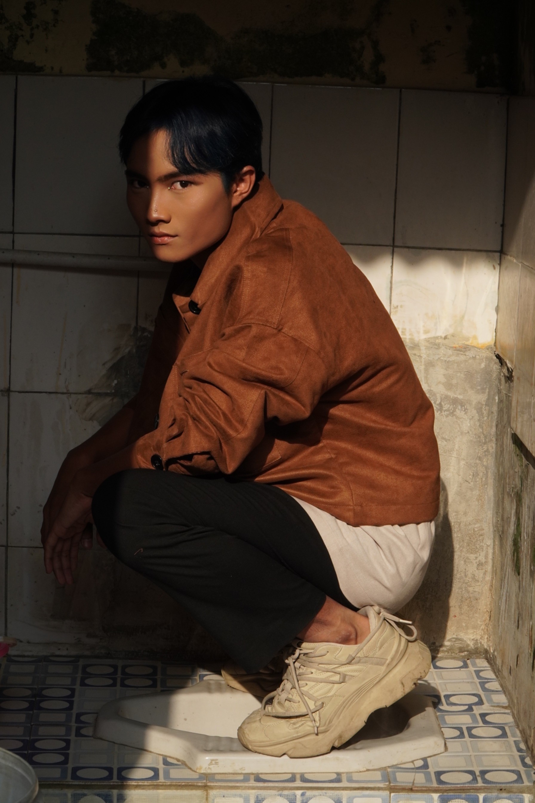 BOOLAO  Suede Oversize Jacket