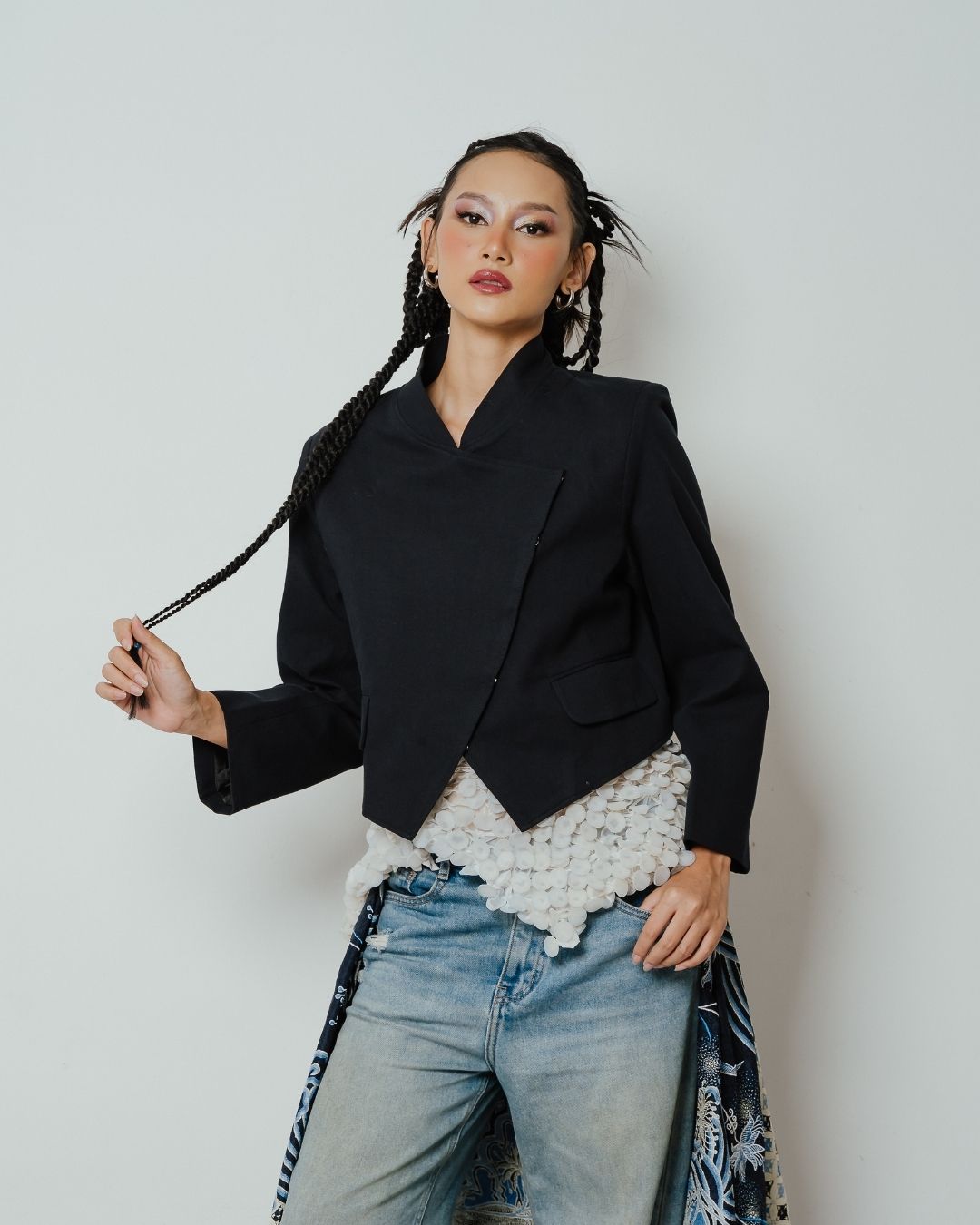 Boolao Beskap Janggan Genderless Denim Heritage - Black