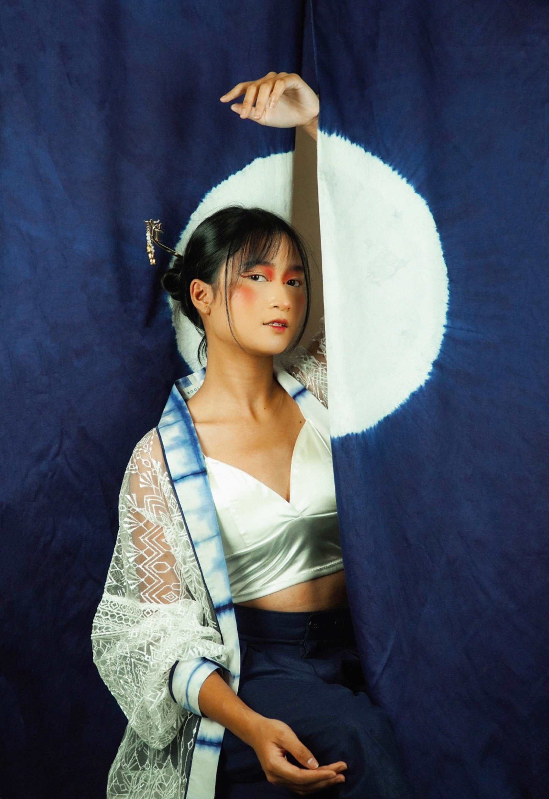 BOOLAO Embroidery Del Lune Outer Balloon Sleeve 