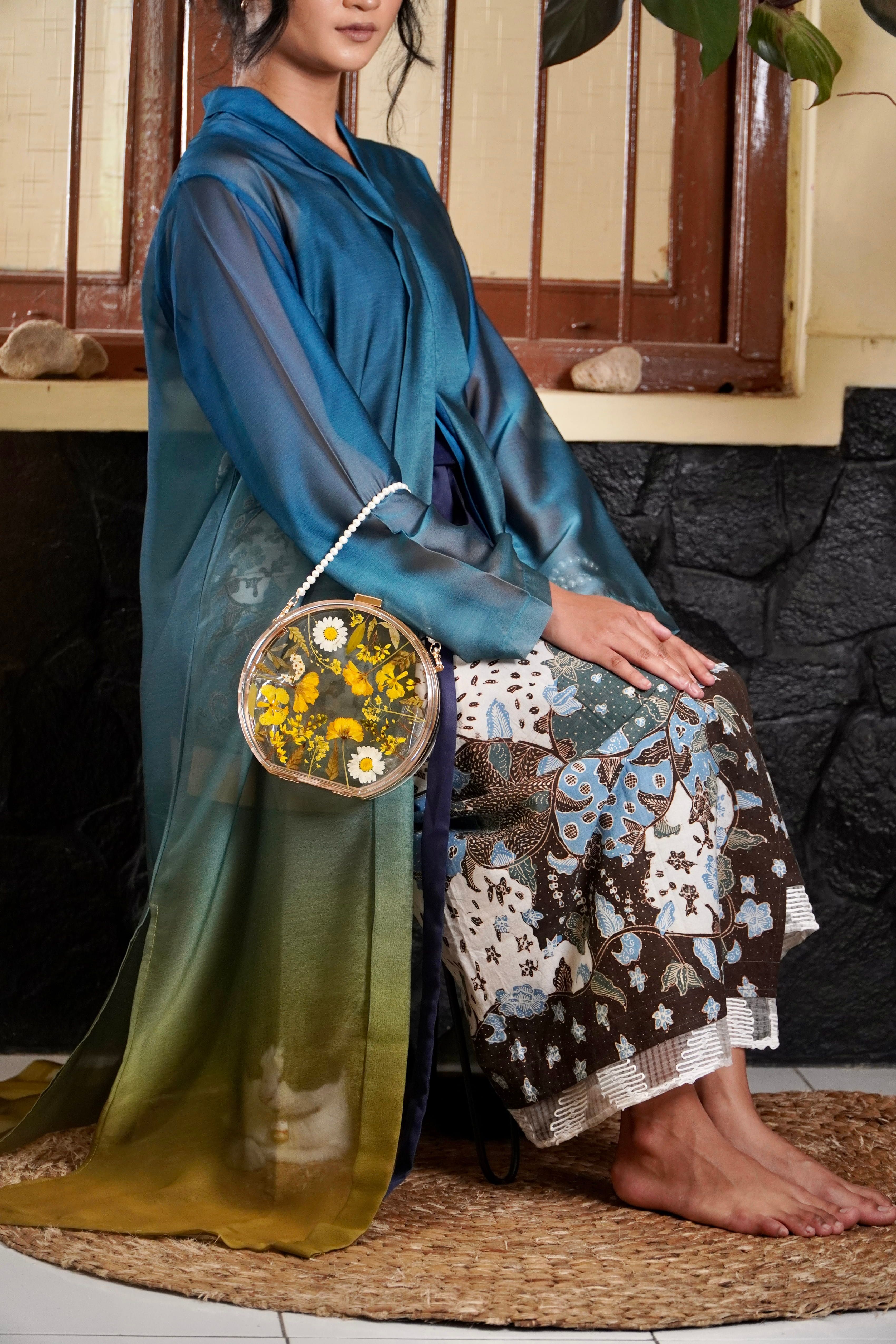 BOOLAO Transparent Resin Art Purse Bag - Round