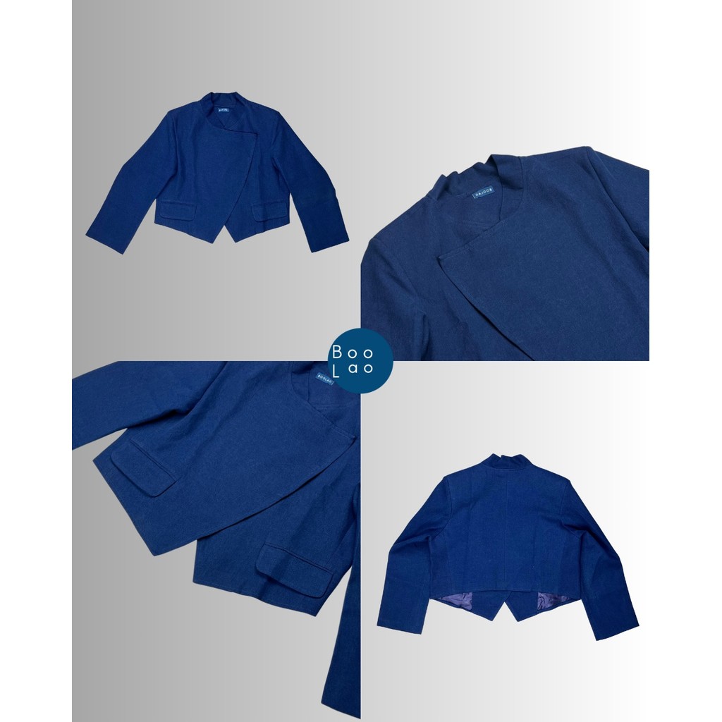 Boolao Beskap Janggan Genderless Denim Heritage - Navy