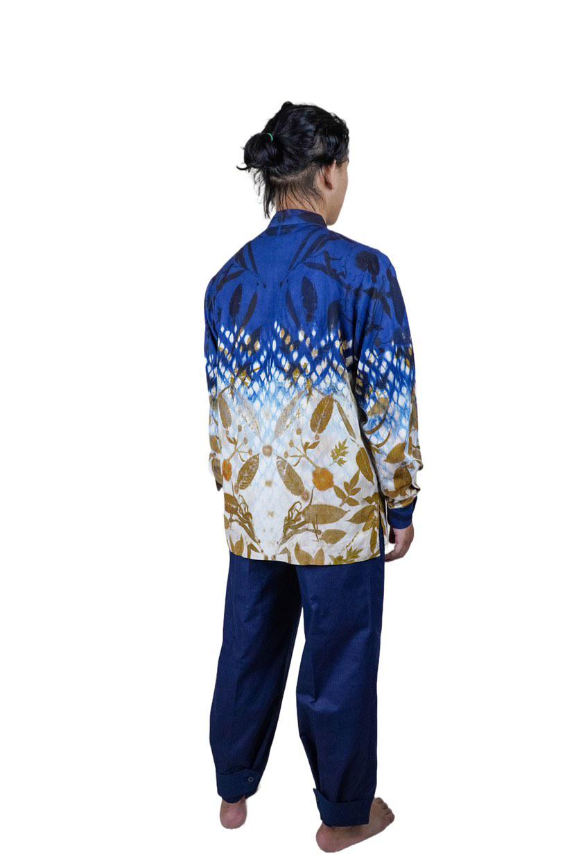 BOOLAO Kemeja Shibori On Ecoprint