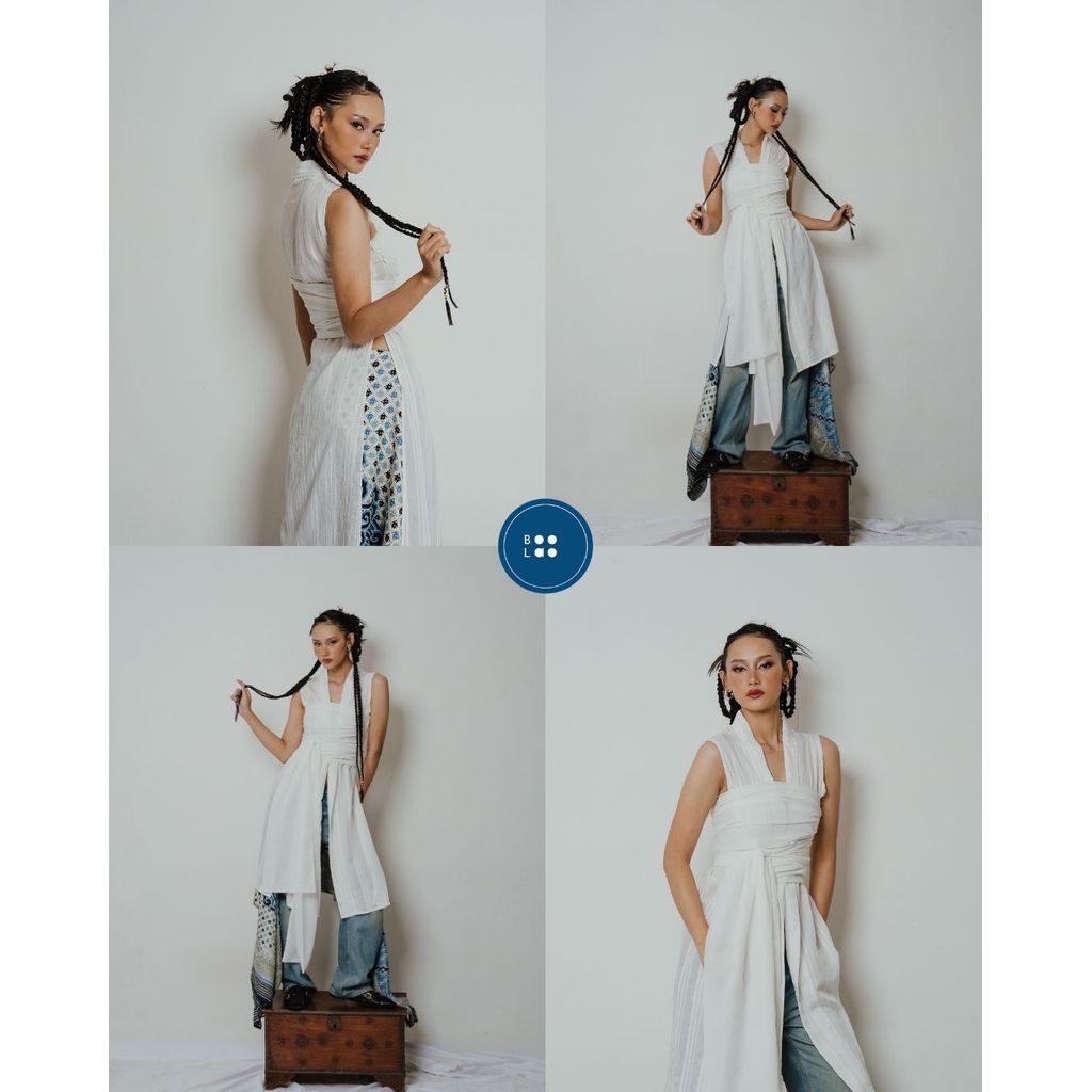 BOOLAO Kebaya Videlia Kemben Sleeveless Detachable (Outer Bongkar Pasang)