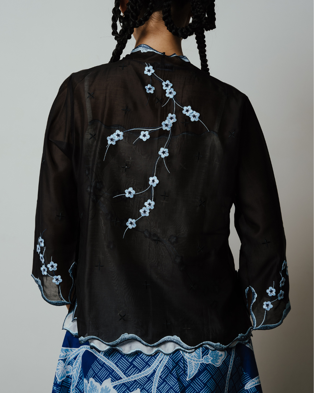 BOOLAO Kebaya Sakura 3D Embroidery - Black