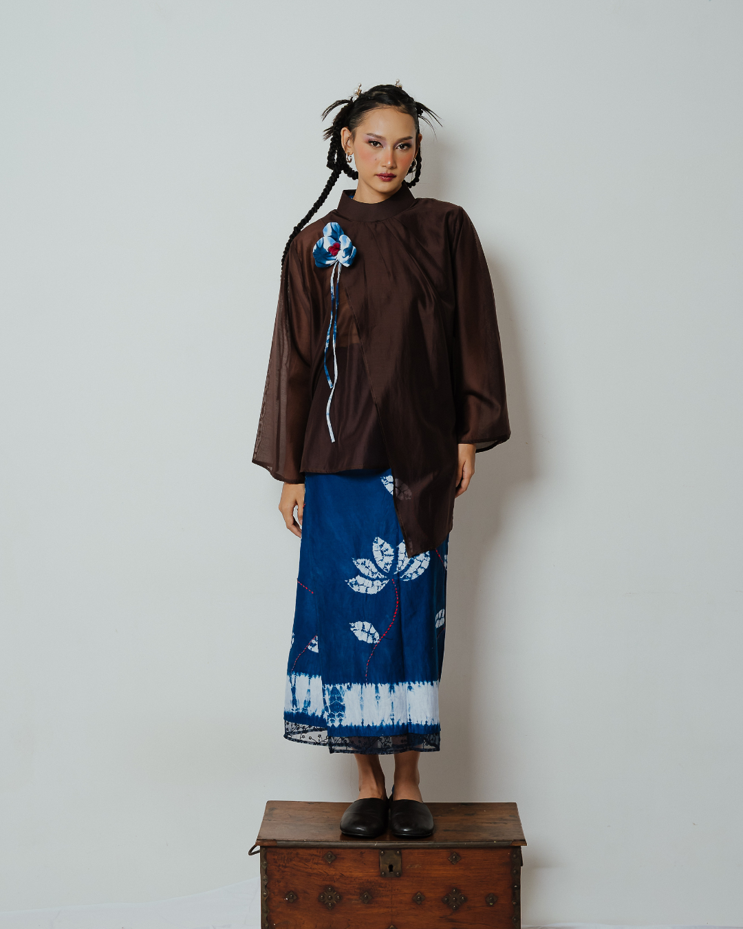 Blouse Nawang Wulan Long Sleeve - Brown