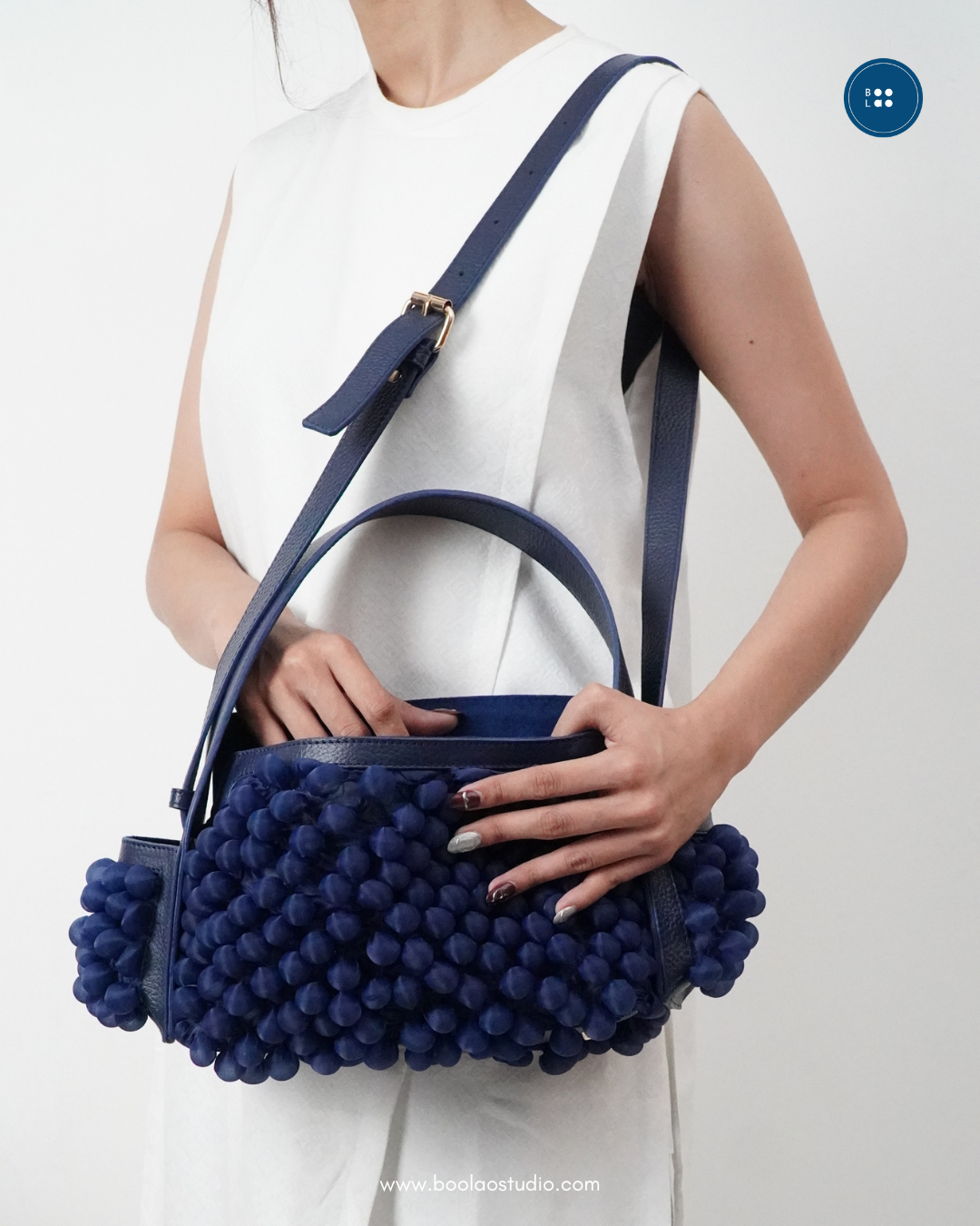 BOOLAO Trumbu Handle Bag - Navy